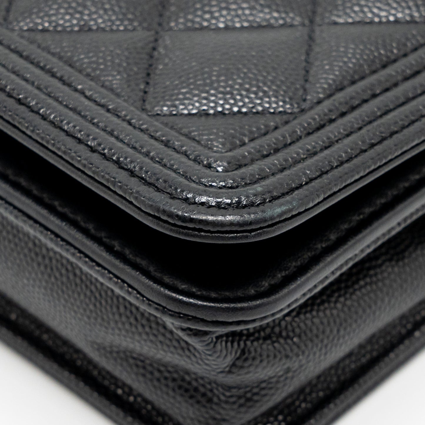 Chanel Boy Wallet on Chain Caviar BLack