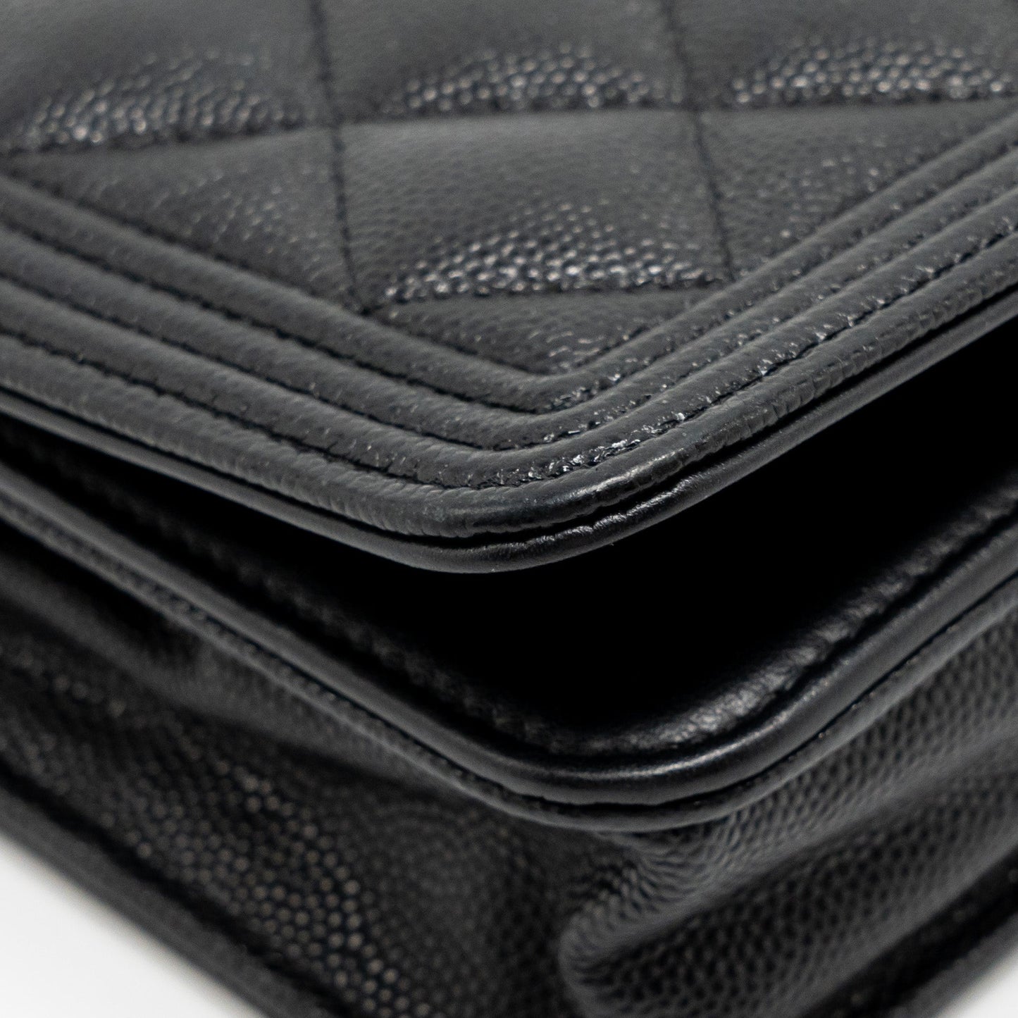 Chanel Boy Wallet on Chain Caviar BLack