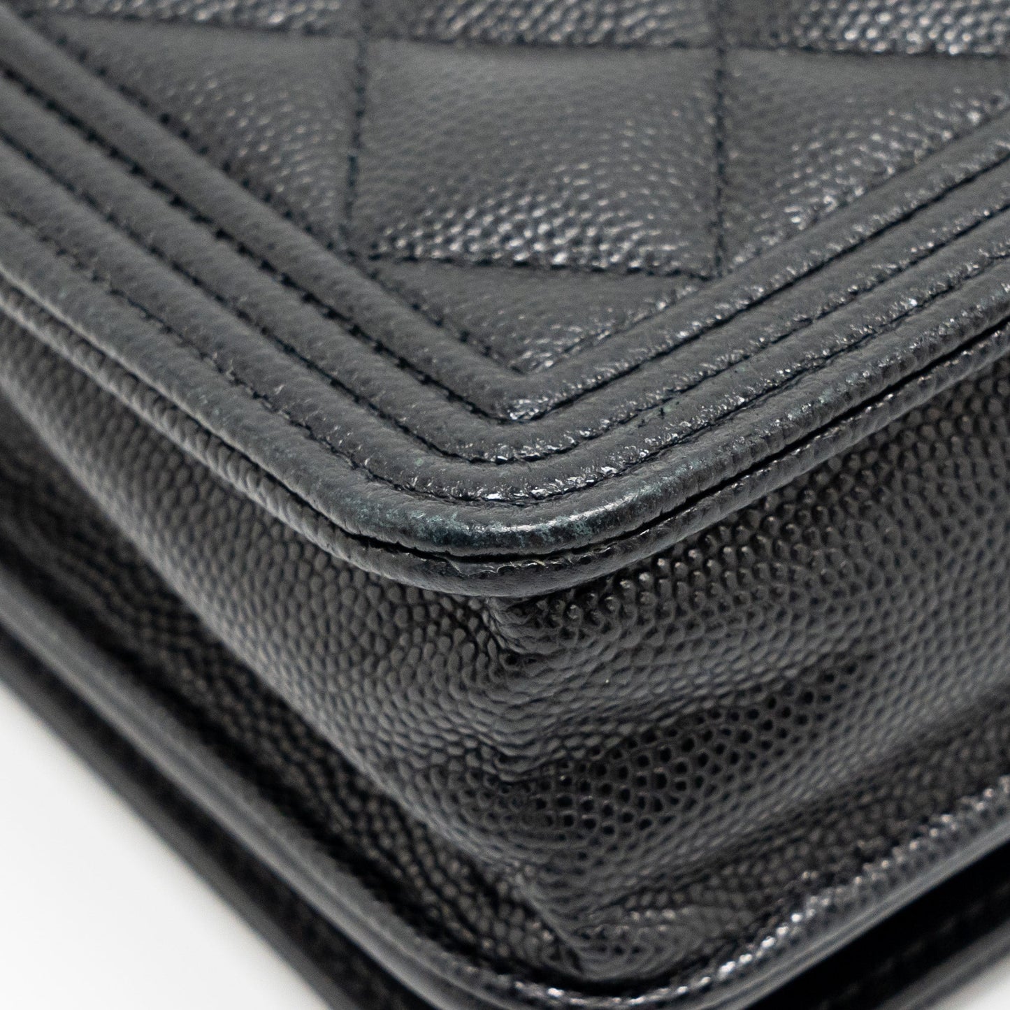 Chanel Boy Wallet on Chain Caviar BLack