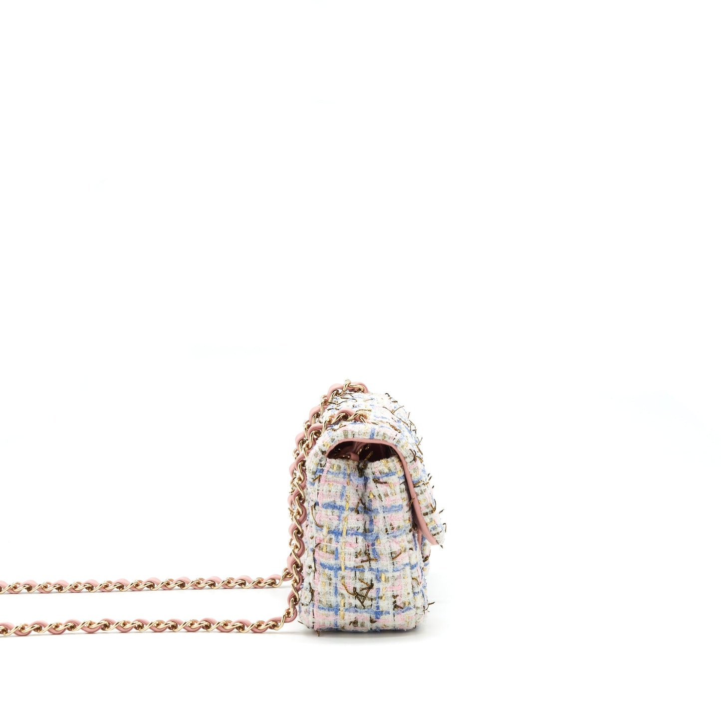 Chanel Mini Rectangular Flap Bag Tweed Multicolour L