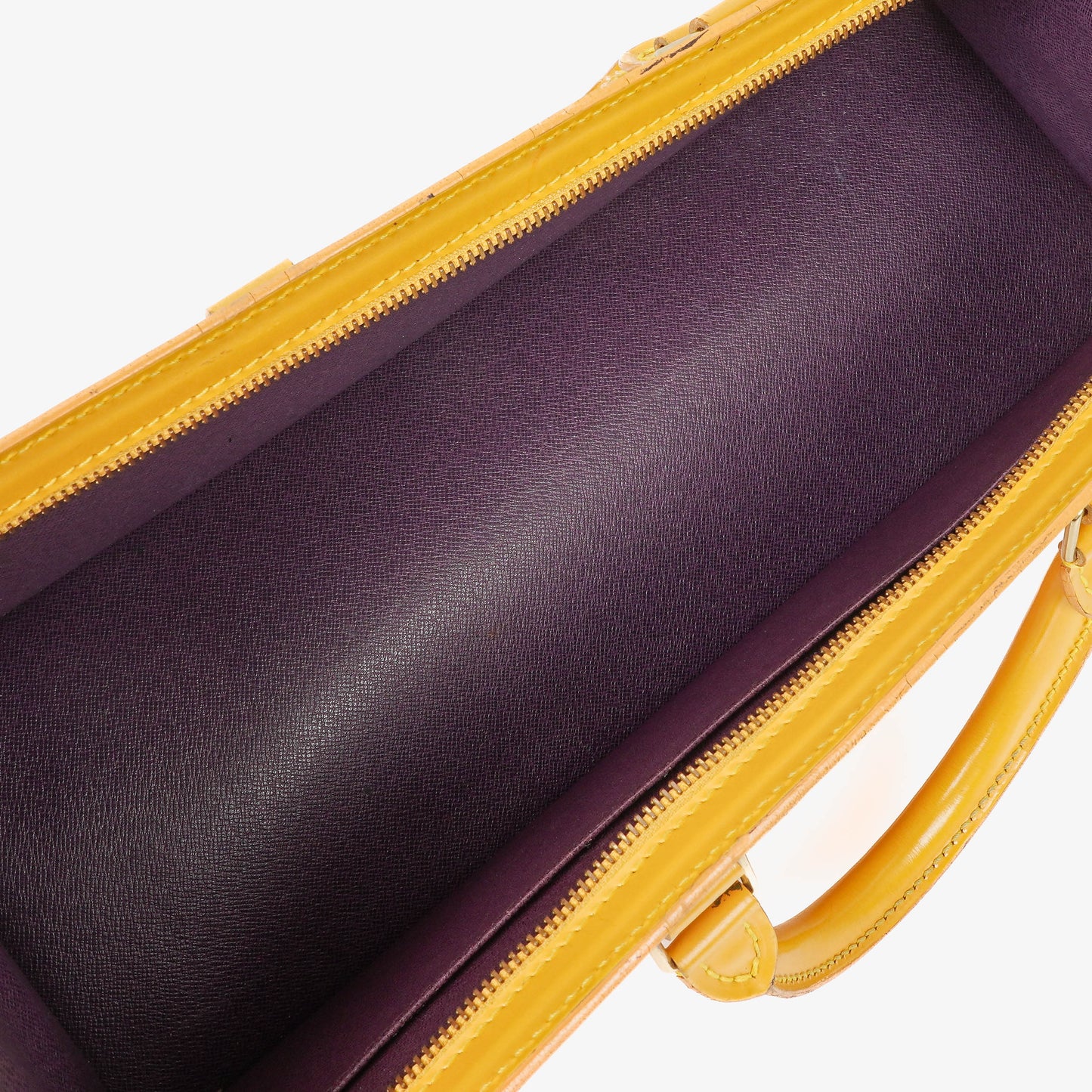 Louis Vuitton Triangle Yellow EPI Leather Handbag