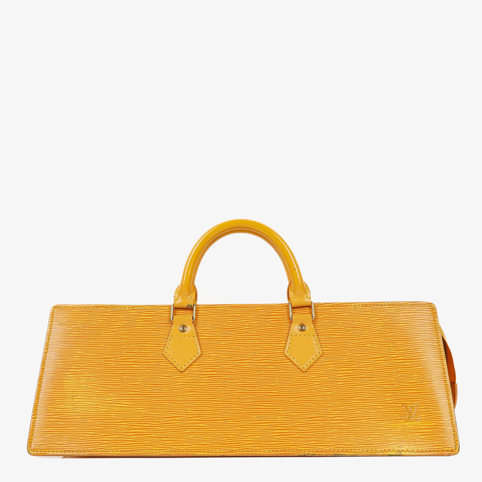 Louis Vuitton Triangle Yellow EPI Leather Handbag