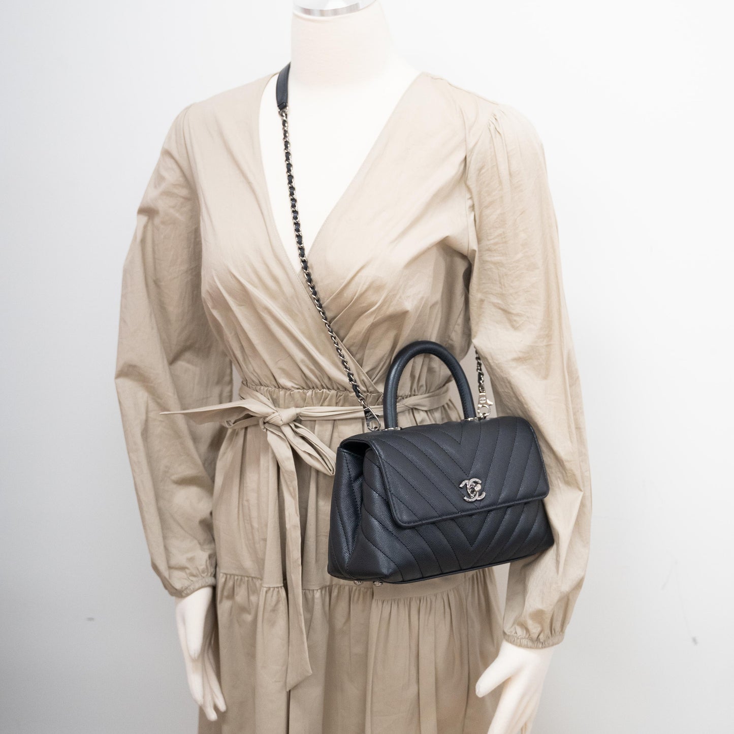 Chanel Coco Handle Small Caviar Dark Grey