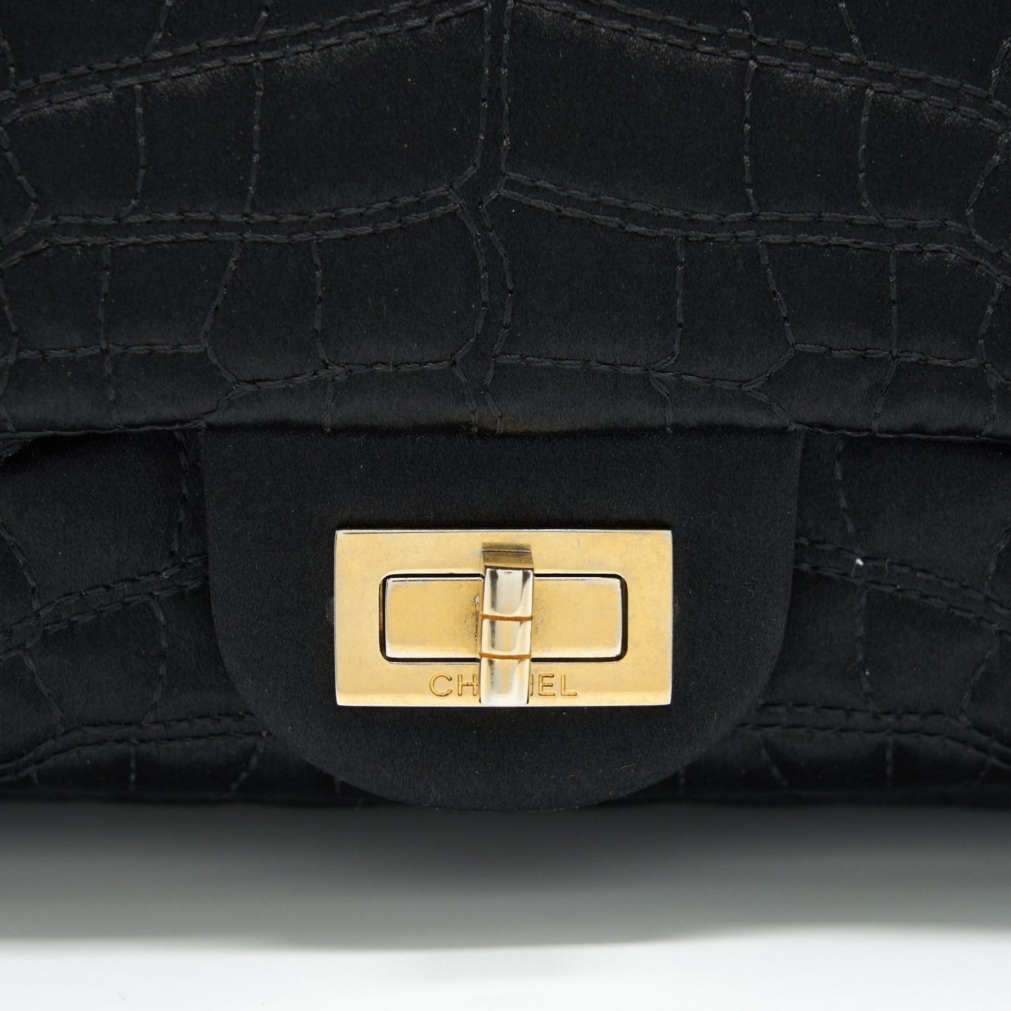 Chanel 2.55 Reissue Flap Bag Satin Black