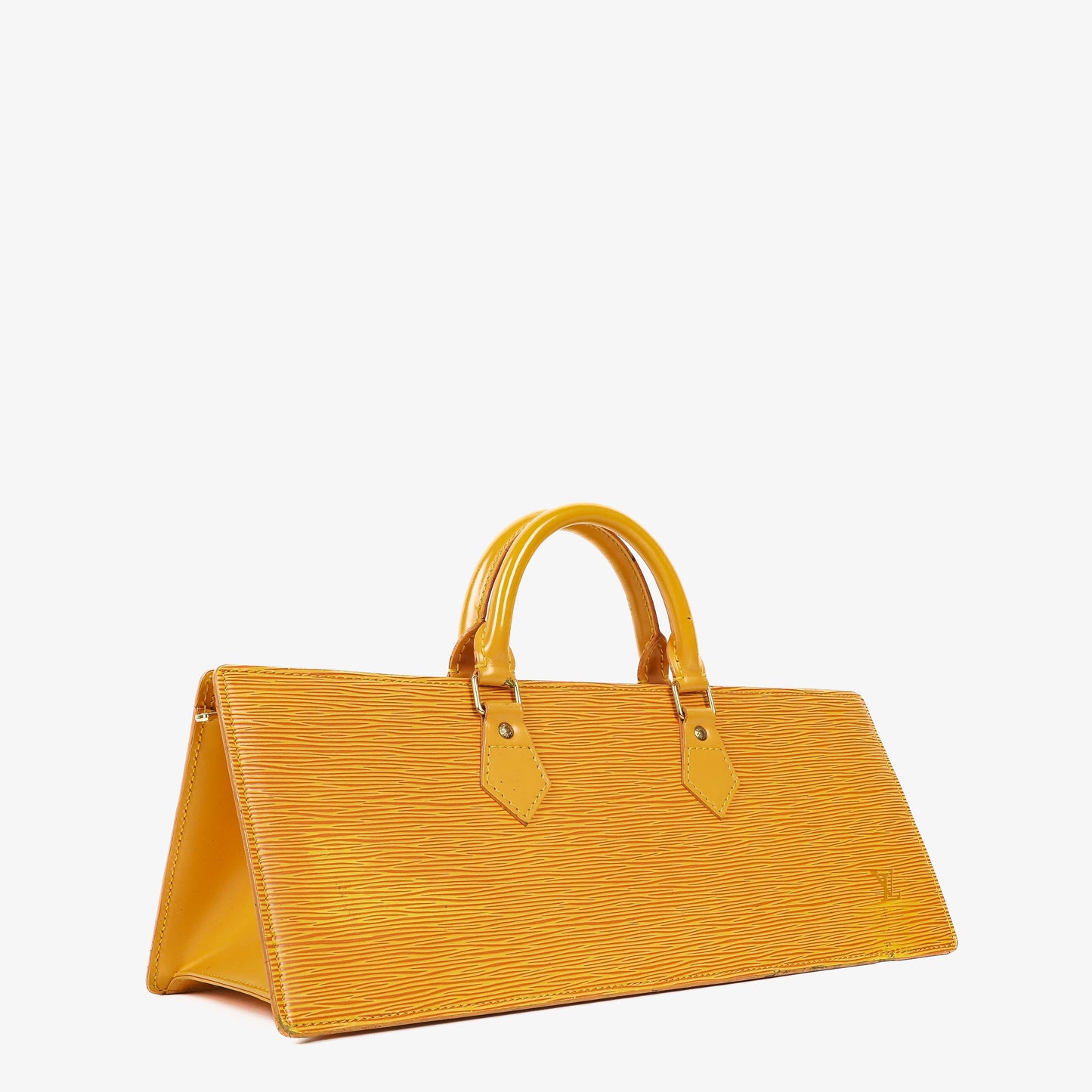 Louis Vuitton Triangle Yellow EPI Leather Handbag