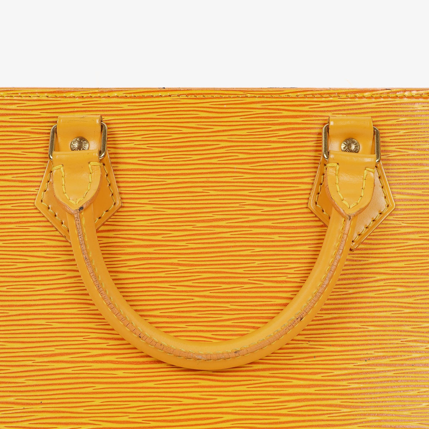 Louis Vuitton Triangle Yellow EPI Leather Handbag