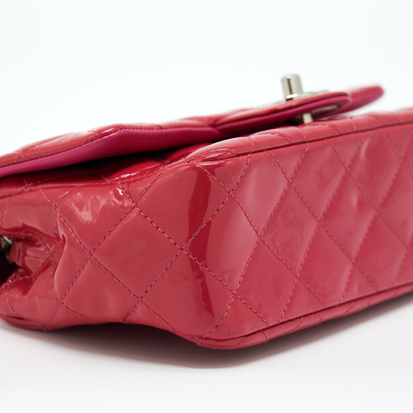 Chanel Mini Rectangular Flap Bag Patent Pink
