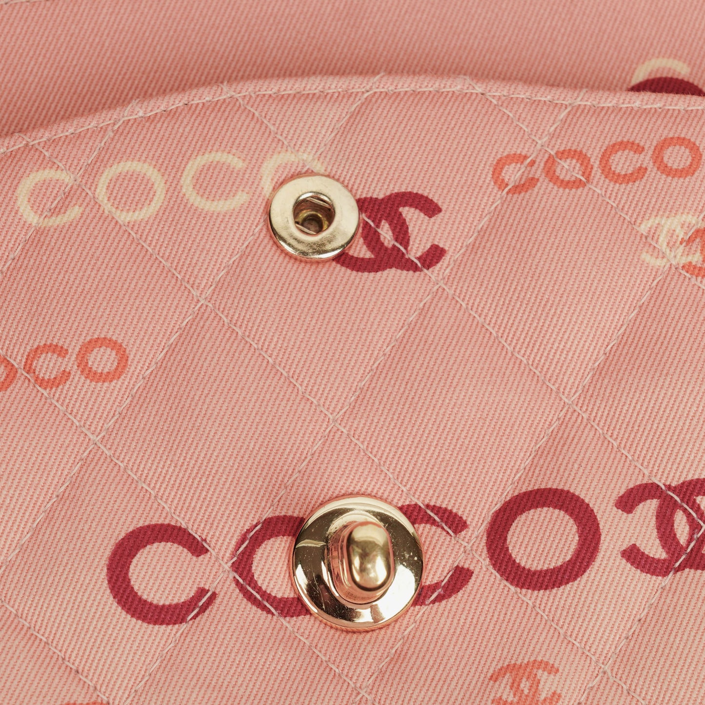 Chanel COCO Print Medium Classic Double Flap Flap Bag 24K Gold-Plated Hardware