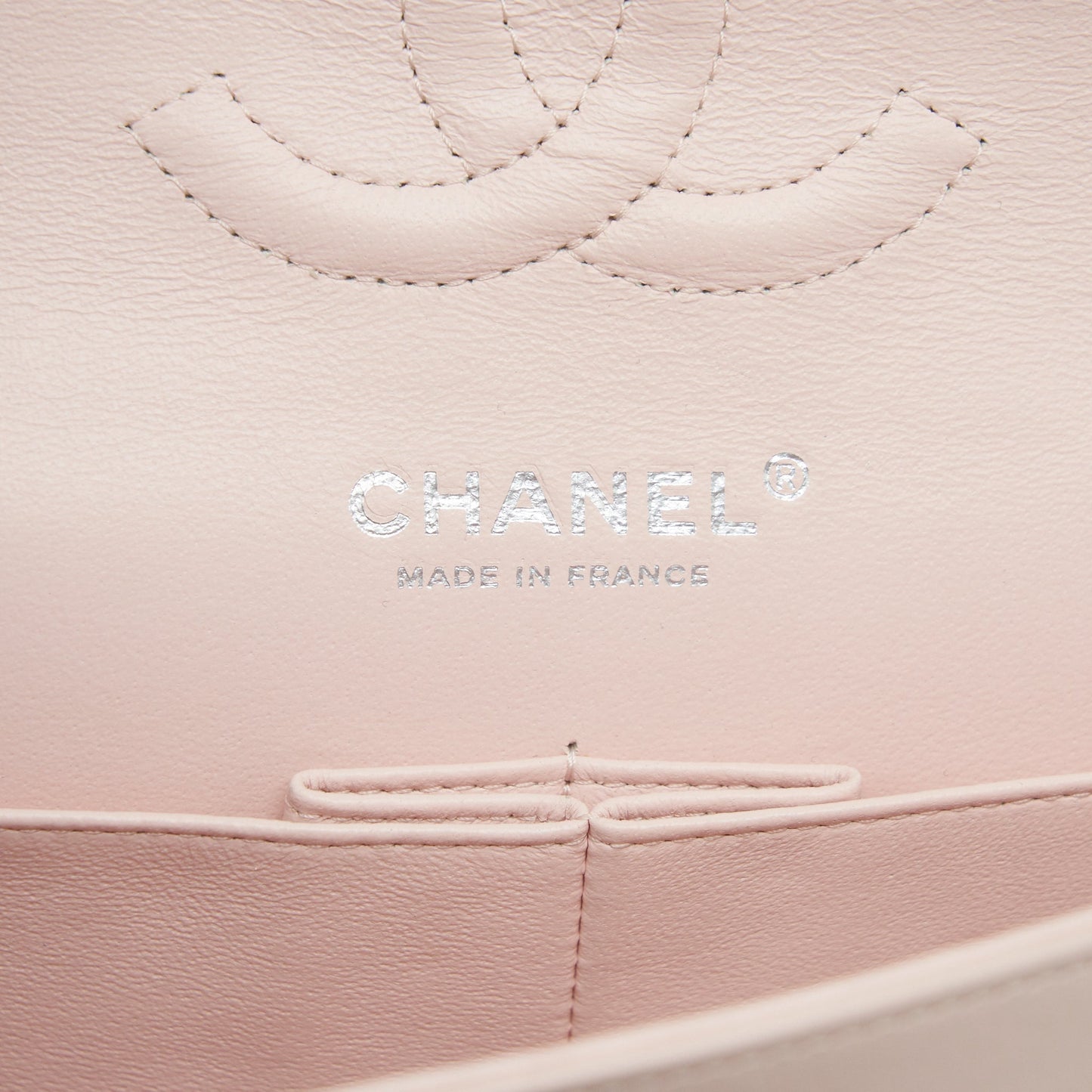 Chanel patent leather medium classic double flap bag Beige