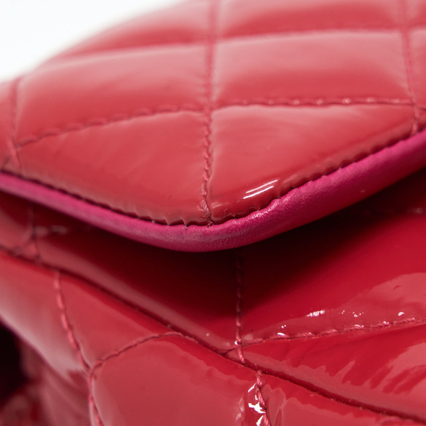 Chanel Mini Rectangular Flap Bag Patent Pink