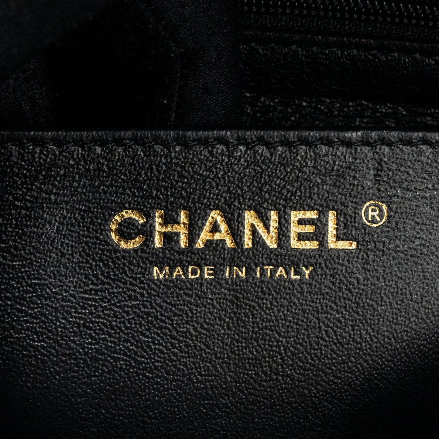 Chanel top handle mini rectangular flap bag grained calfskin black