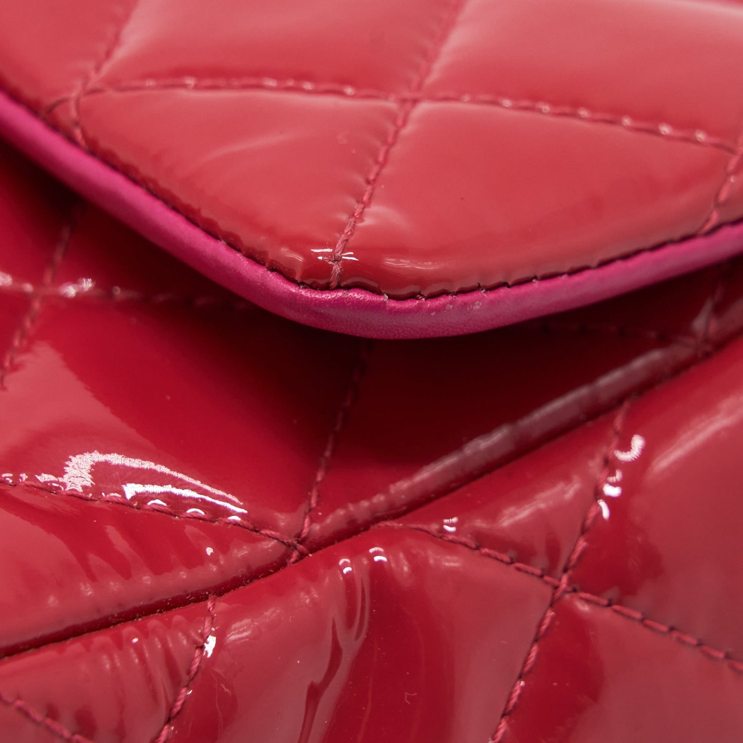 Chanel Mini Rectangular Flap Bag Patent Pink