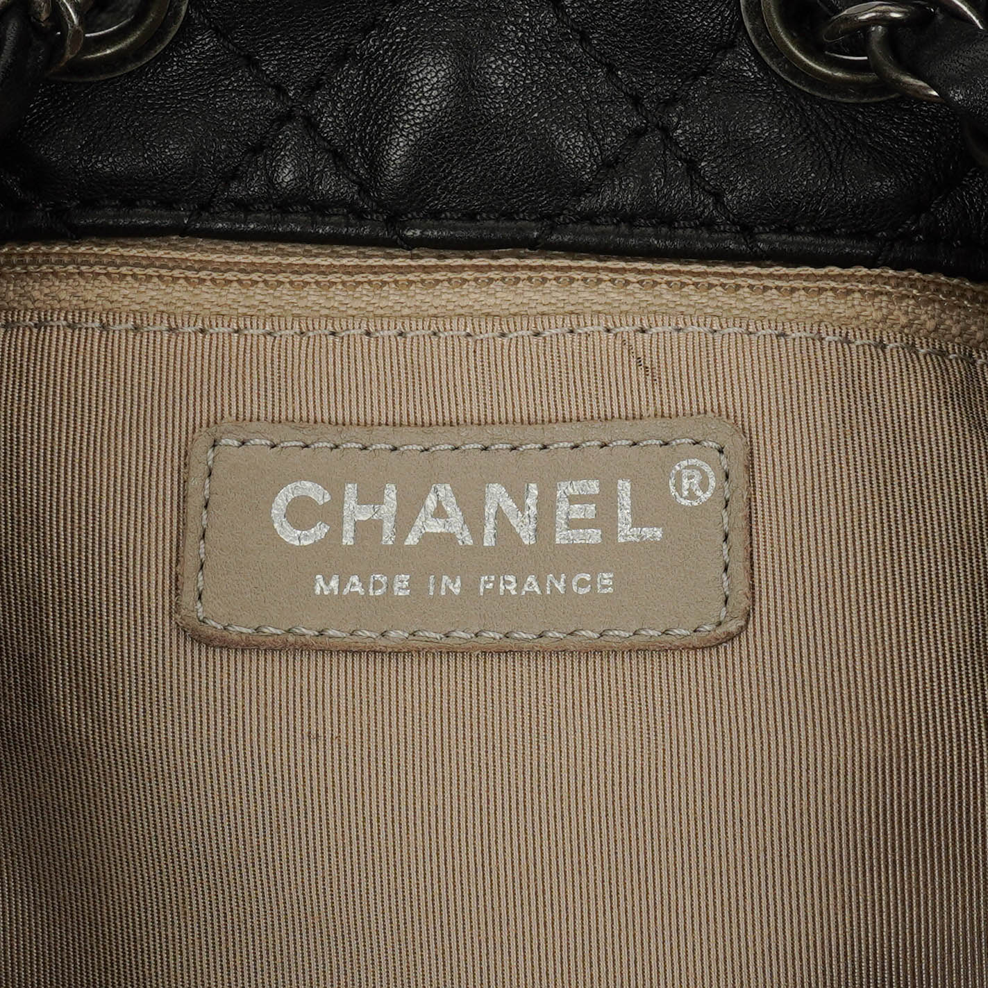 Chanel Leather and Suede Patchwork Drawstring Bag