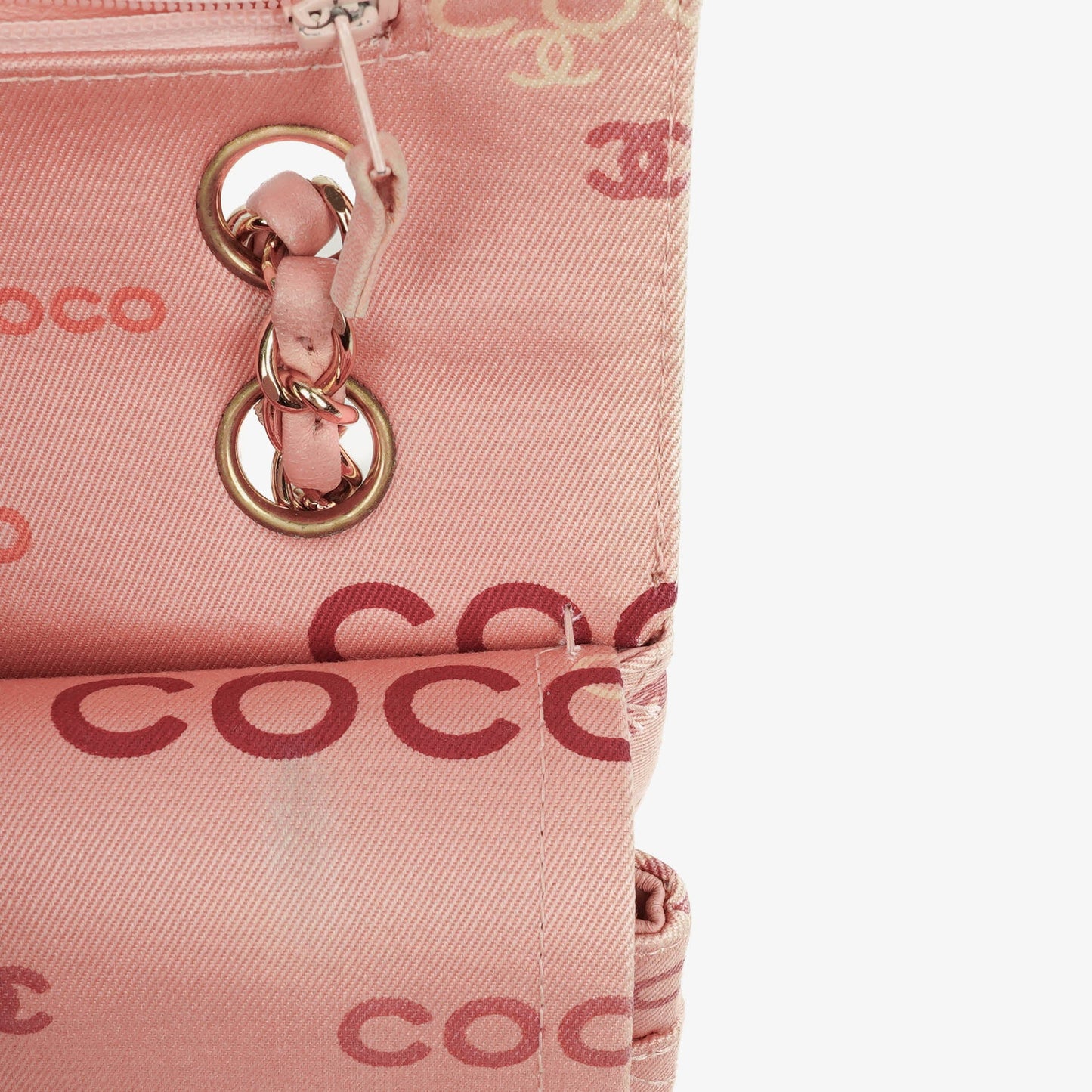 Chanel COCO Print Medium Classic Double Flap Flap Bag 24K Gold-Plated Hardware