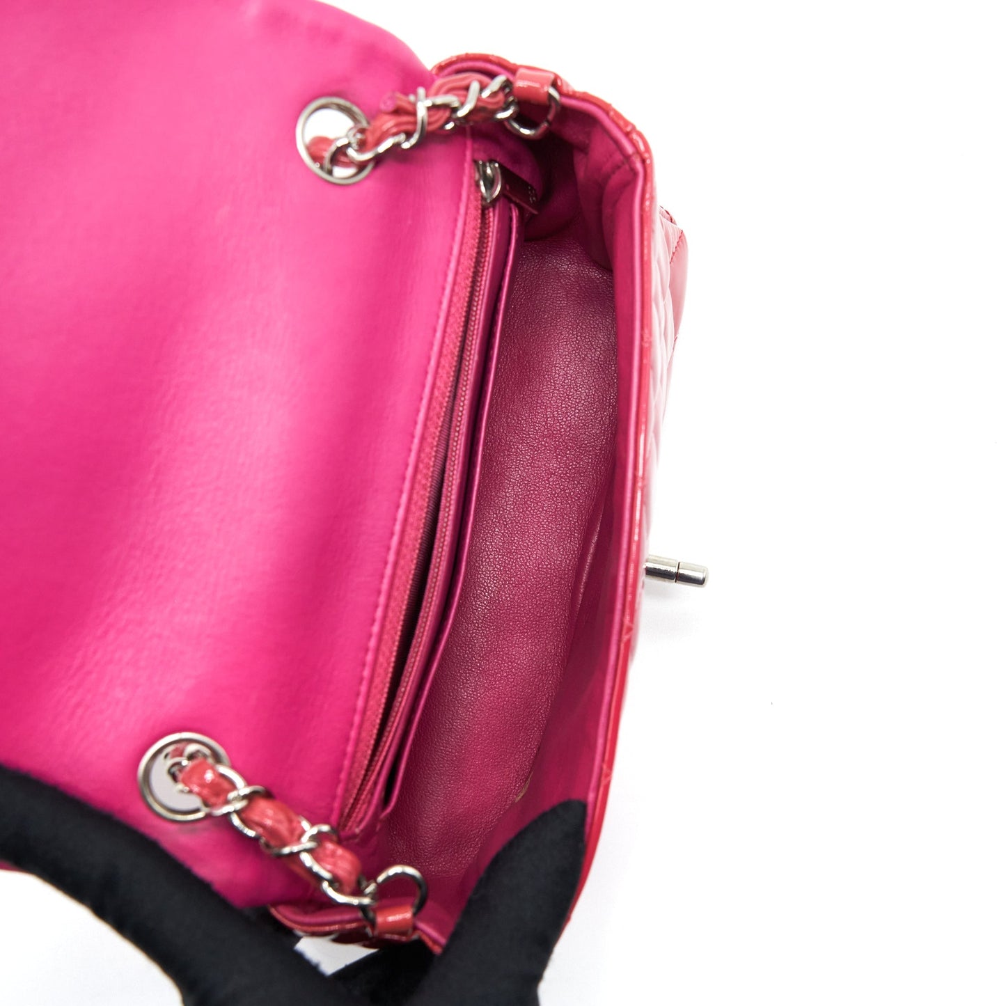 Chanel Mini Rectangular Flap Bag Patent Pink
