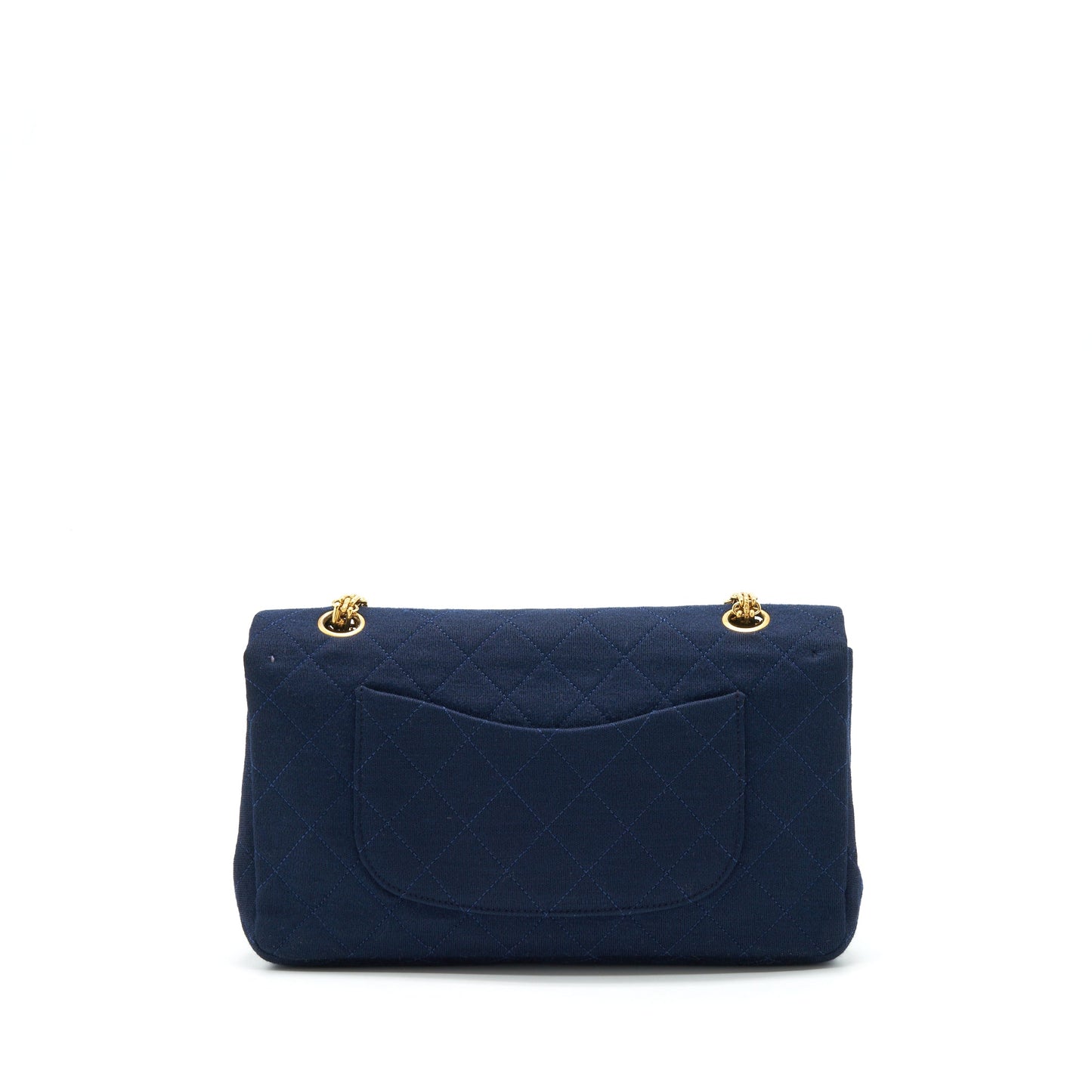 Chanel  Medium Classic Double Flap Bag Fabric Navy