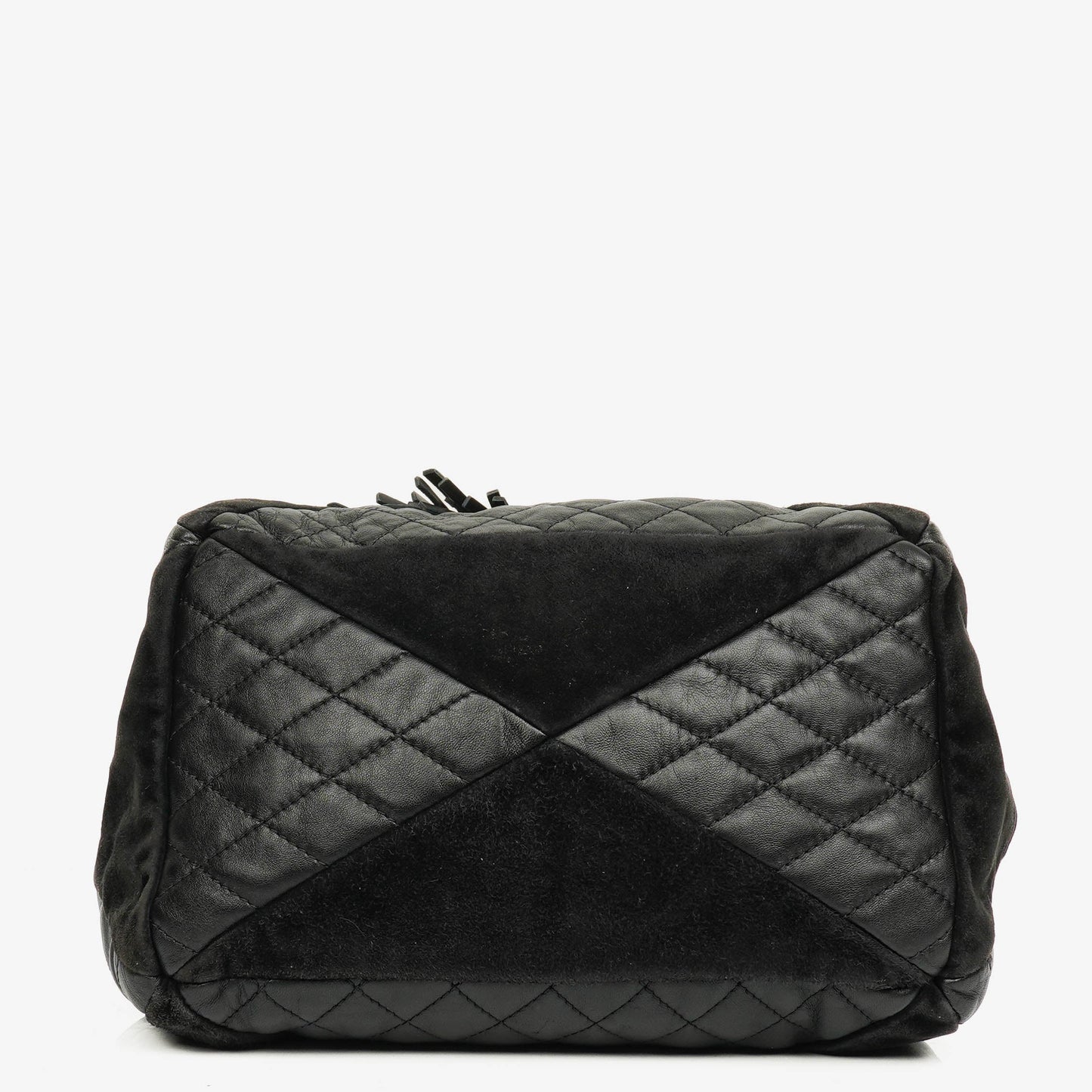Chanel Leather and Suede Patchwork Drawstring Bag