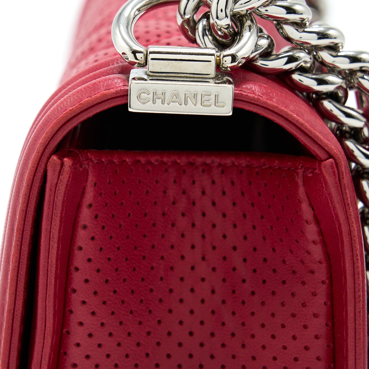 Chanel Medium Boy Bag Lambskin Red
