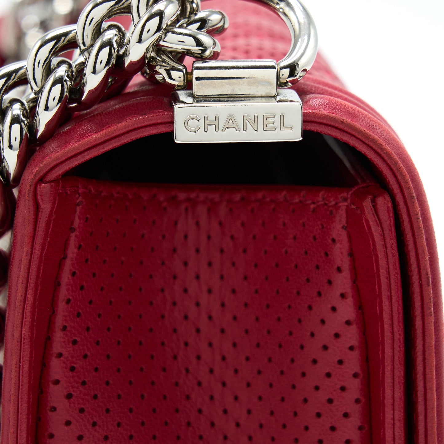 Chanel Medium Boy Bag Lambskin Red
