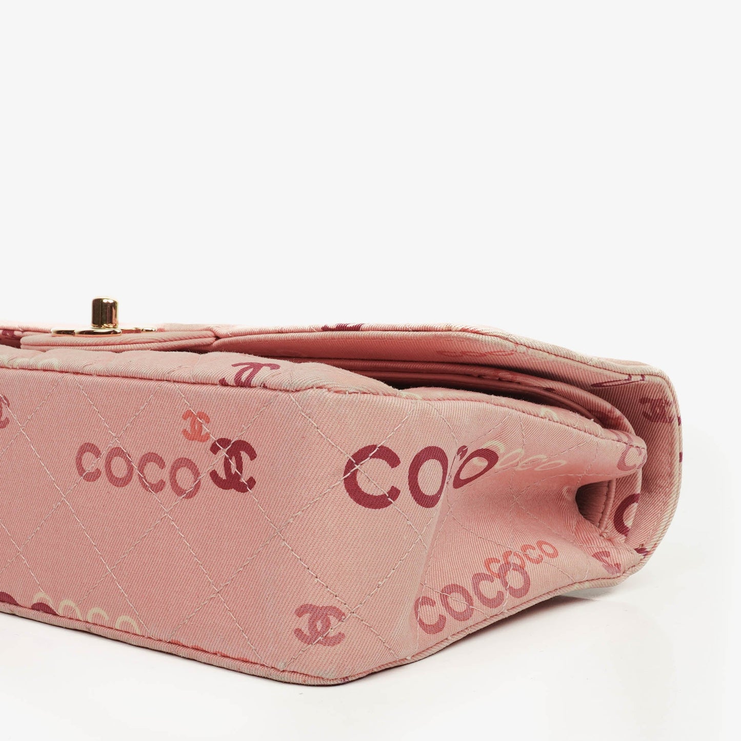 Chanel COCO Print Medium Classic Double Flap Flap Bag 24K Gold-Plated Hardware