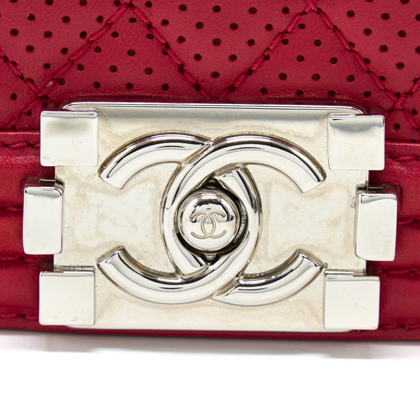 Chanel Medium Boy Bag Lambskin Red