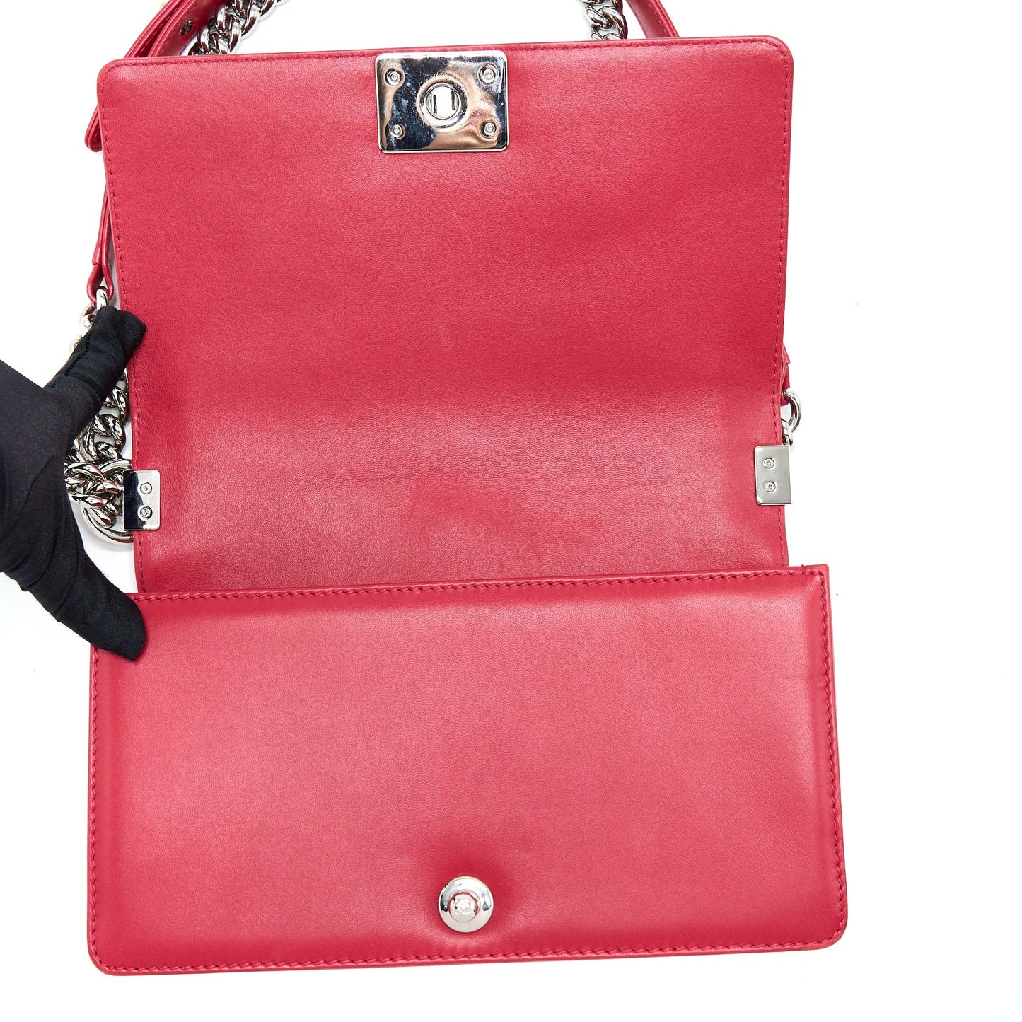 Chanel Medium Boy Bag Lambskin Red