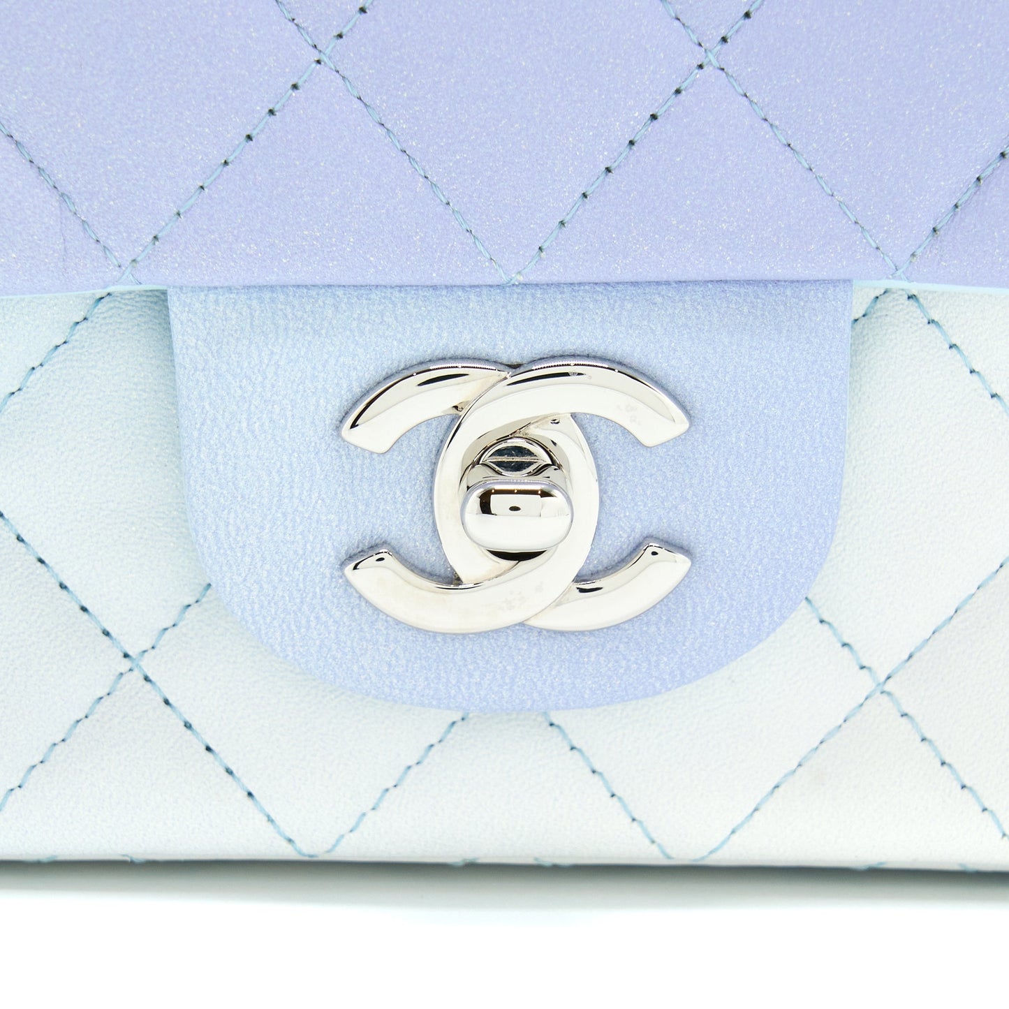 Chanel 21K Mini Rectangular Flap Bag Lambskin Multicolour Ombré Iridescent