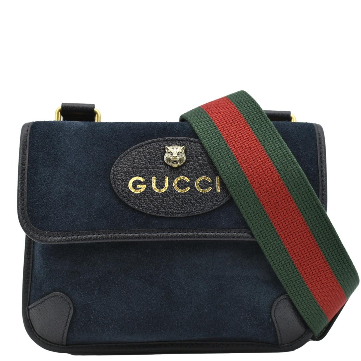GUCCI Neo   Suede Crossbody Bag Blue 501050