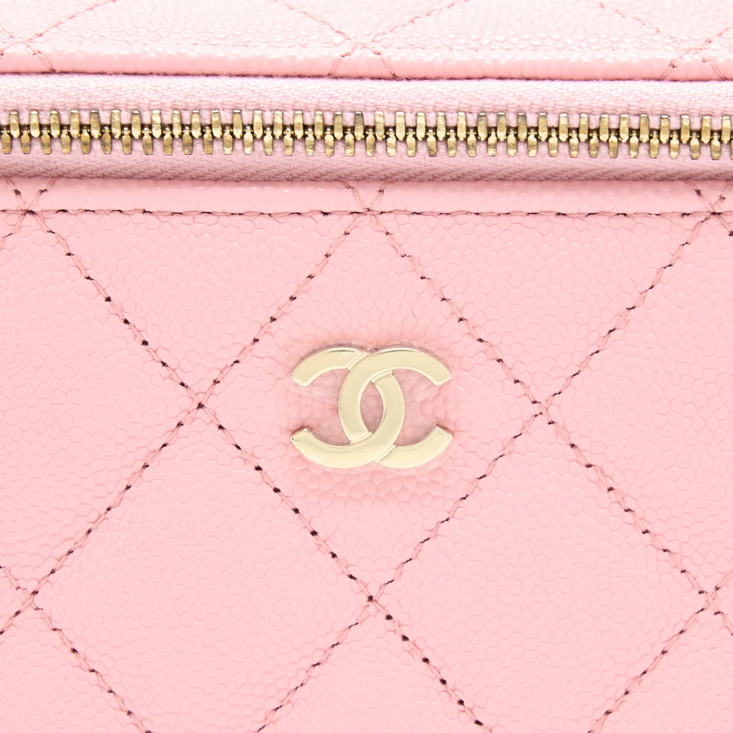 Chanel 22C Long Vanity With Chain Caviar Pink L