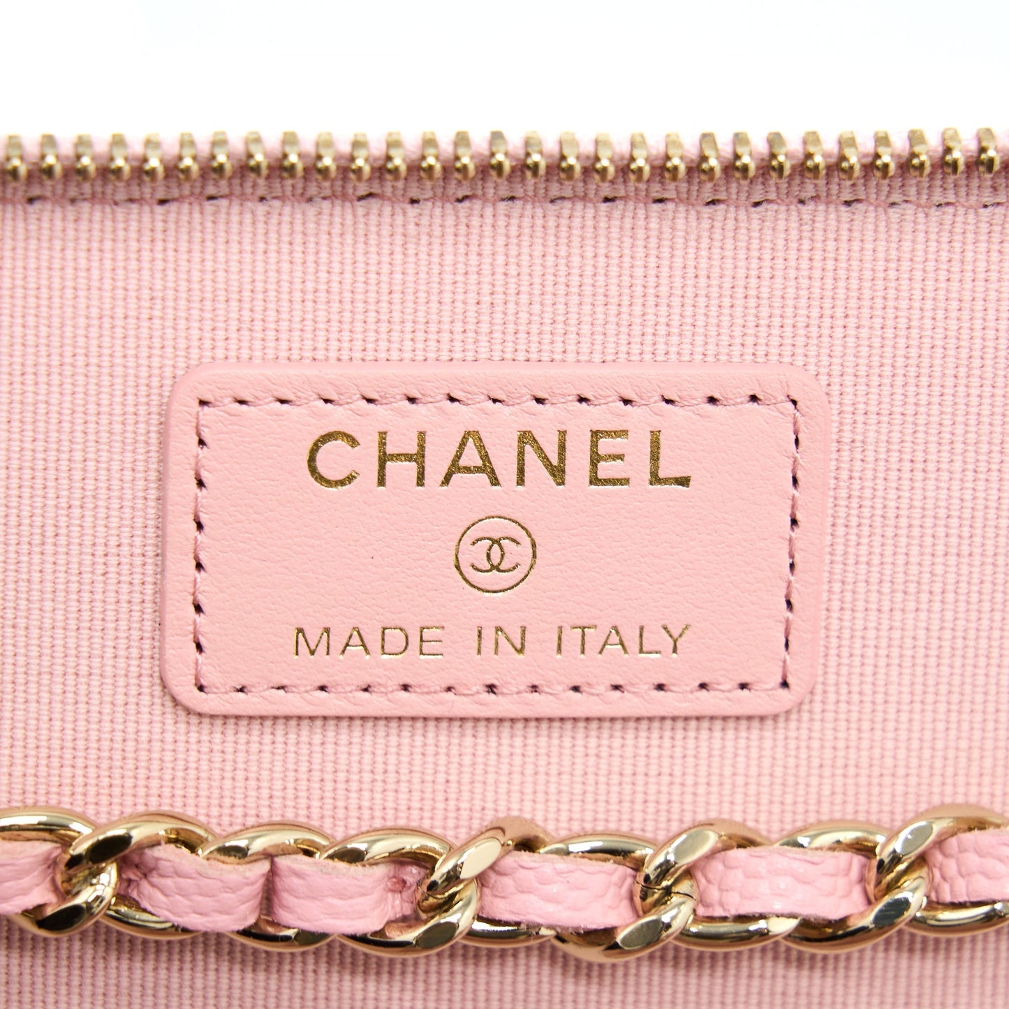 Chanel 22C Long Vanity With Chain Caviar Pink L