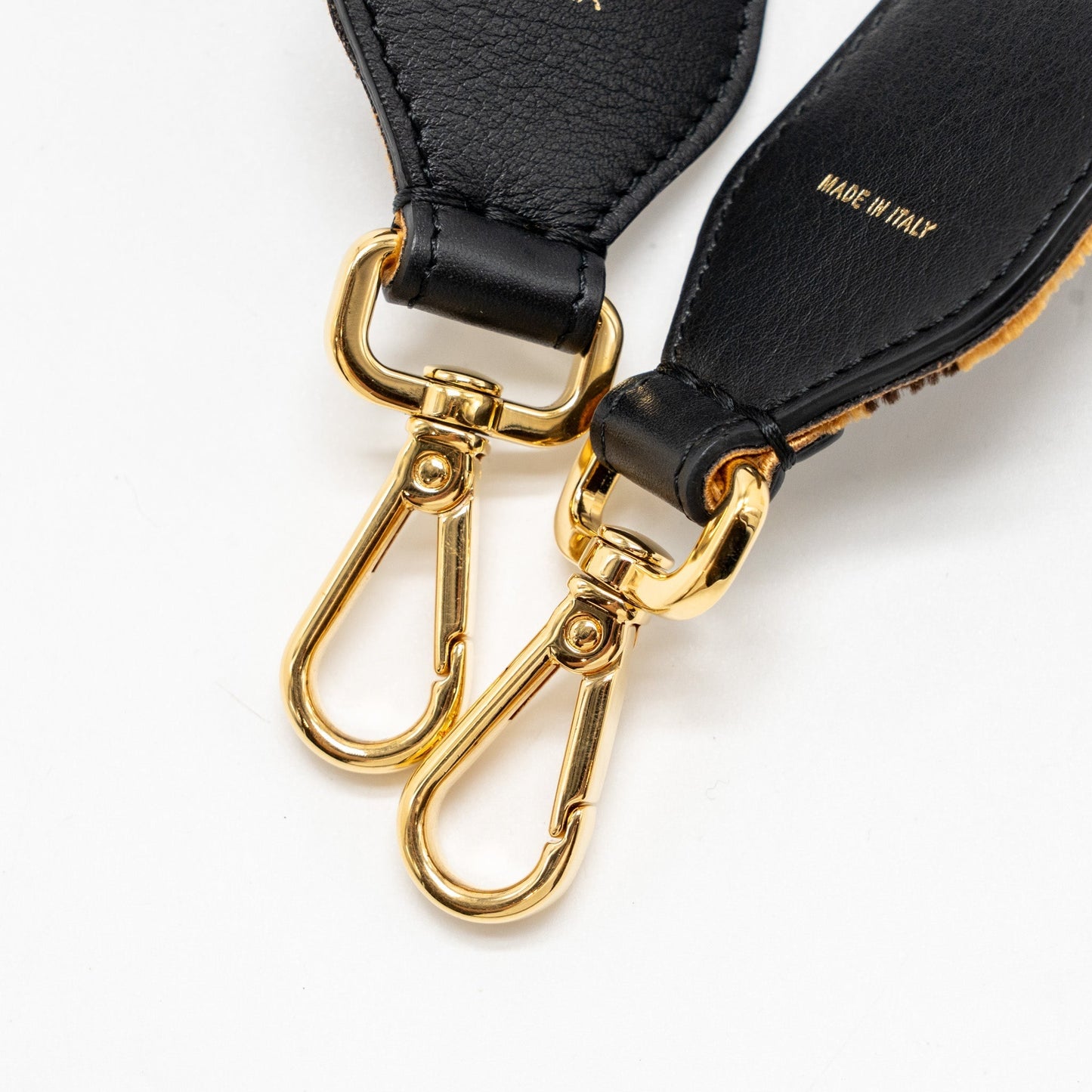 Fendi Strap You Textured-Effect Leather Shoulder Strap Brown