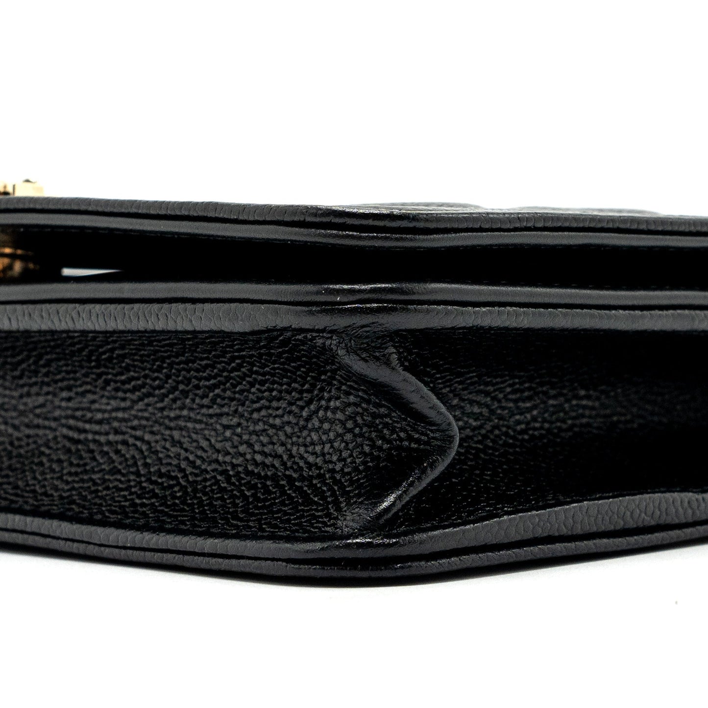 Chanel Boy Wallet On Chain Caviar Black L (microchip)