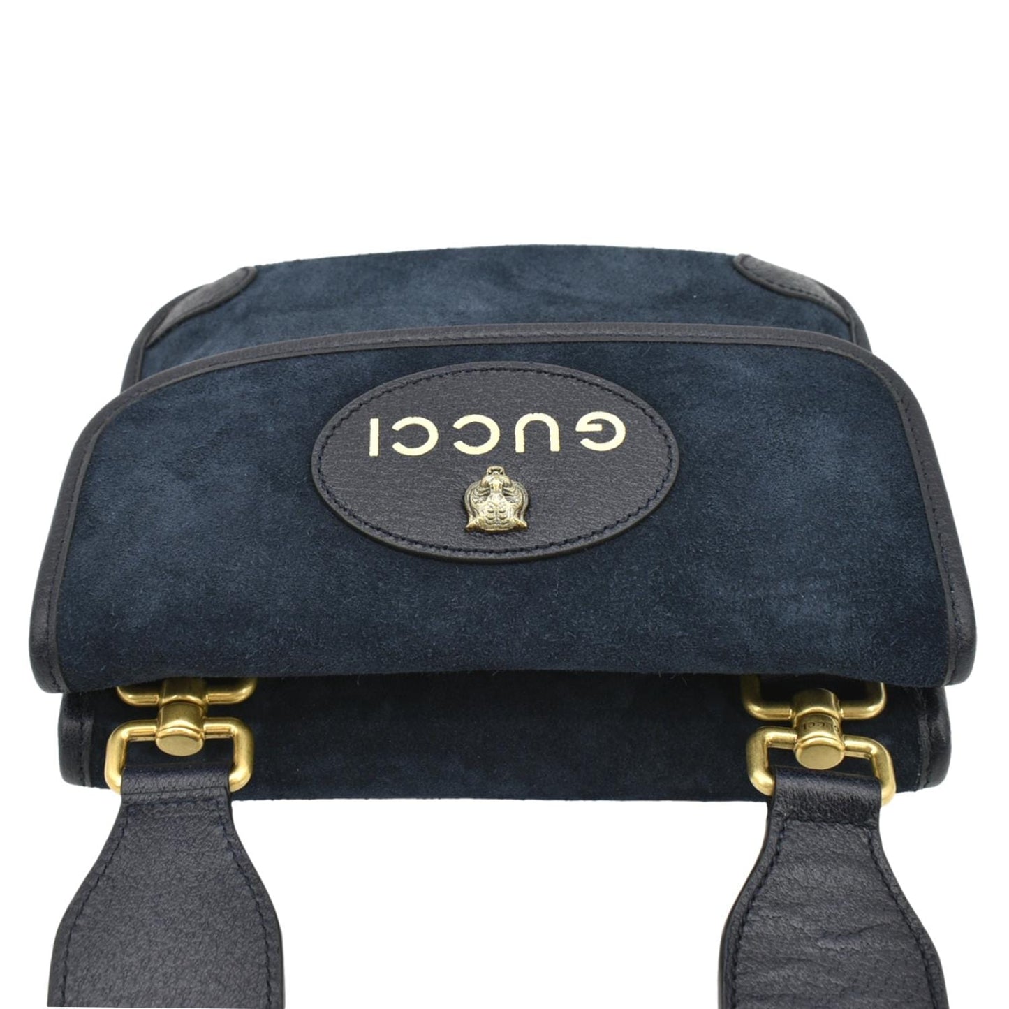 GUCCI Neo   Suede Crossbody Bag Blue 501050