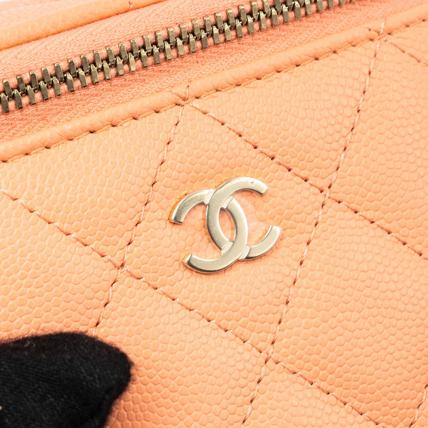 Chanel Mini Vanity With Chains Caviar Coral Pink L(Microchip)