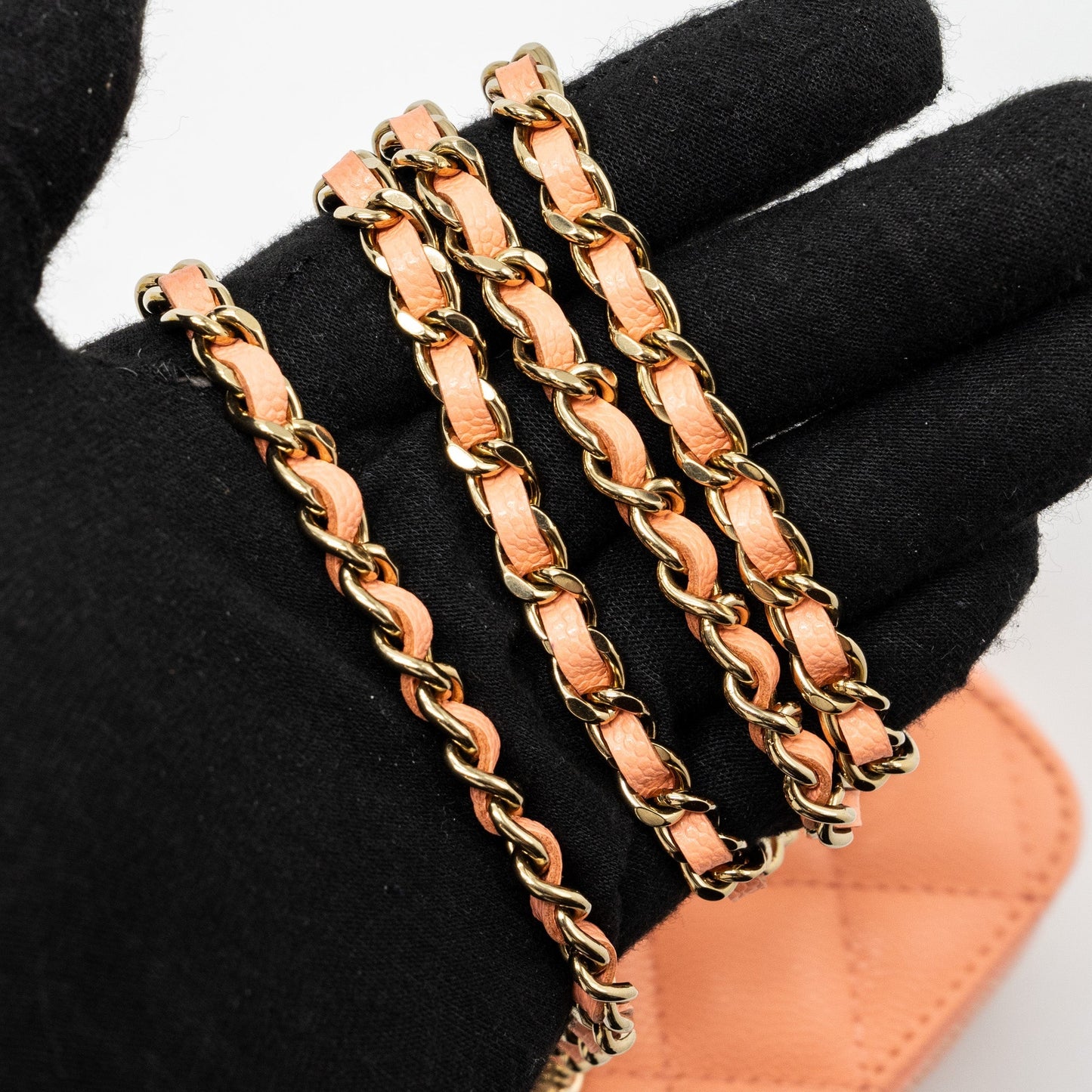 Chanel Mini Vanity With Chains Caviar Coral Pink L(Microchip)
