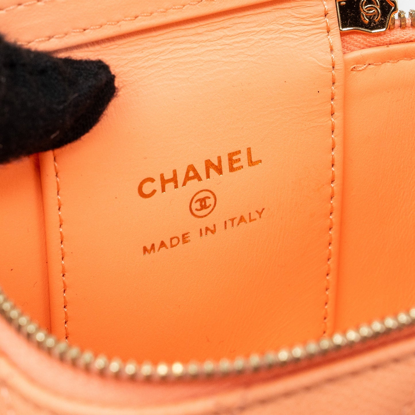 Chanel Mini Vanity With Chains Caviar Coral Pink L(Microchip)