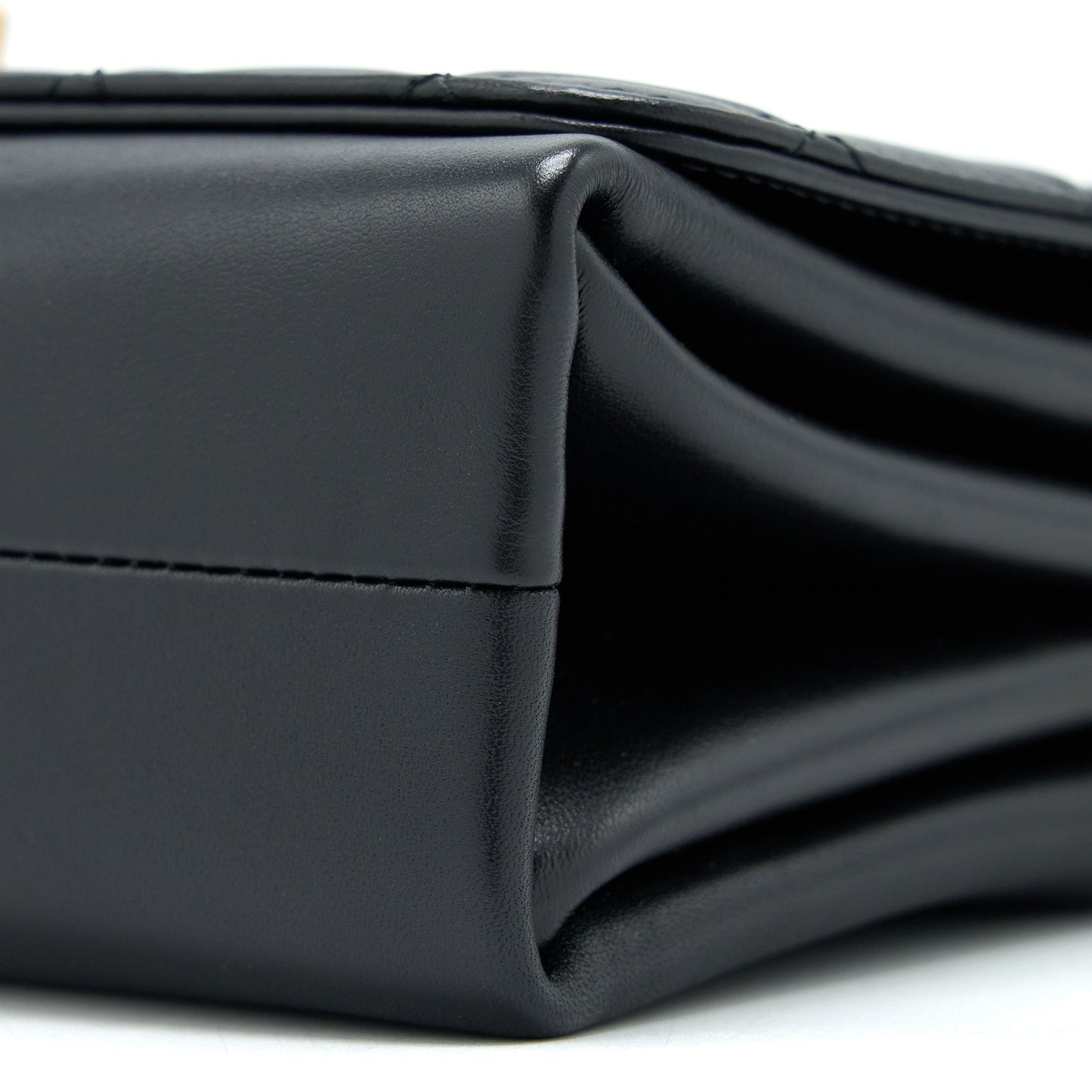Chanel Seasonal Flap Bag Giant Chain Handle with Pearl Calfskin Black Brush  (Microchip)