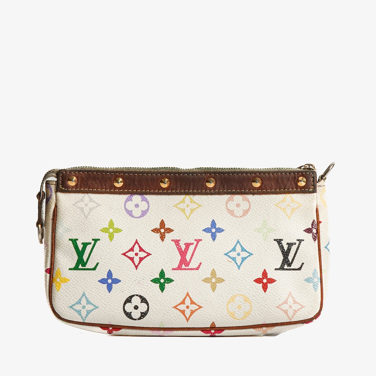 Louis Vuitton Takashi Murakami Pochette Accessoire Multicolor Clutch Handbag
