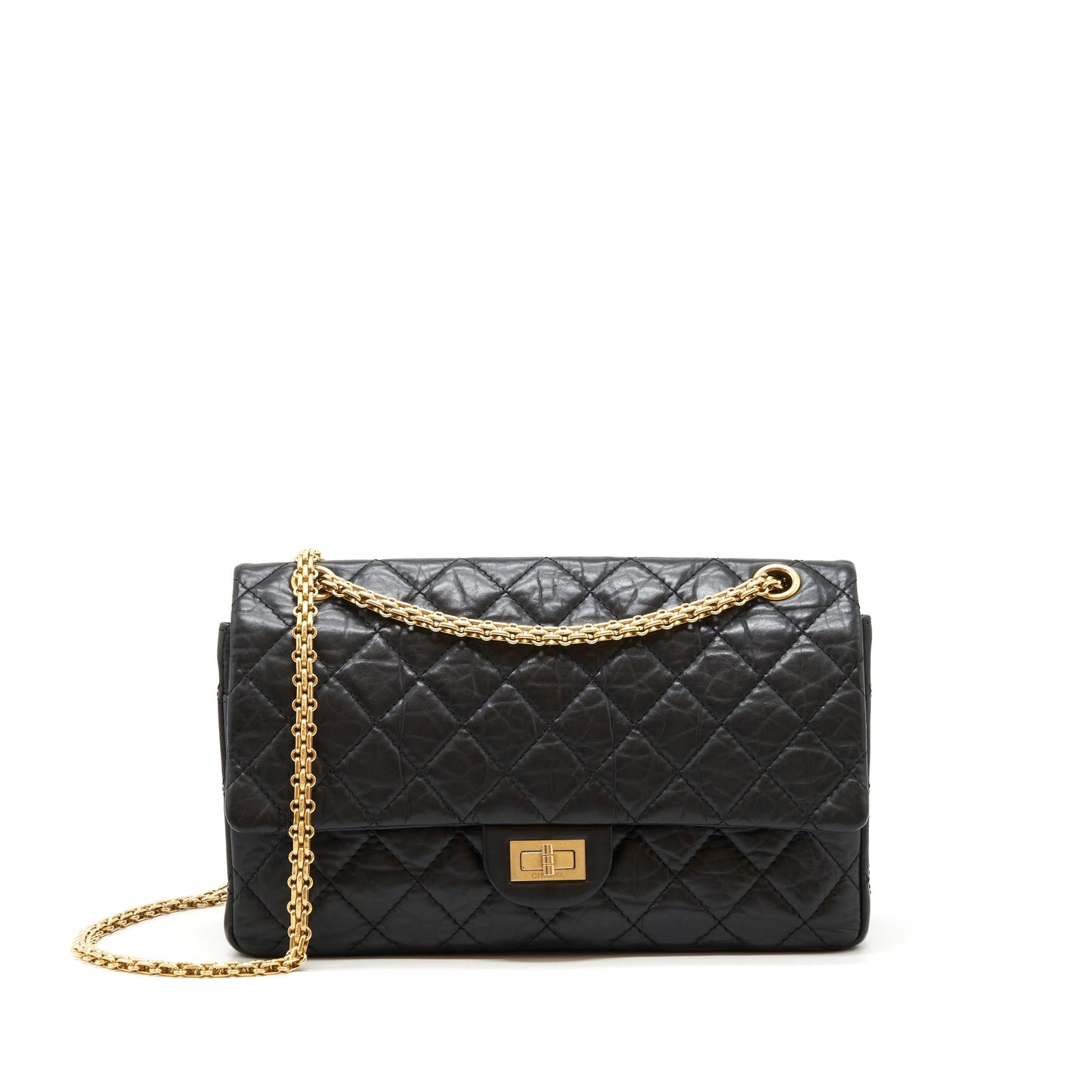 Chanel 2.55 226 Reissue Double Flap Bag Calfskin Black