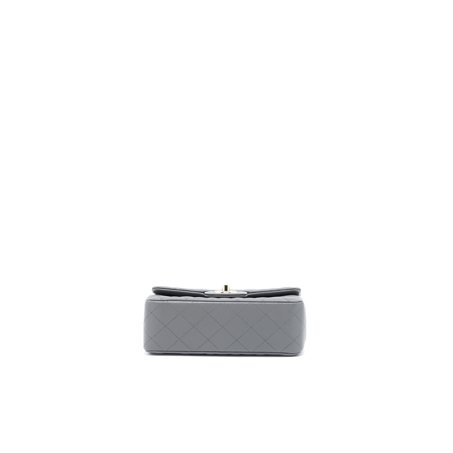 Chanel 22A Mini Rectangular Flap Bag Lambskin Grey L (Microchip)