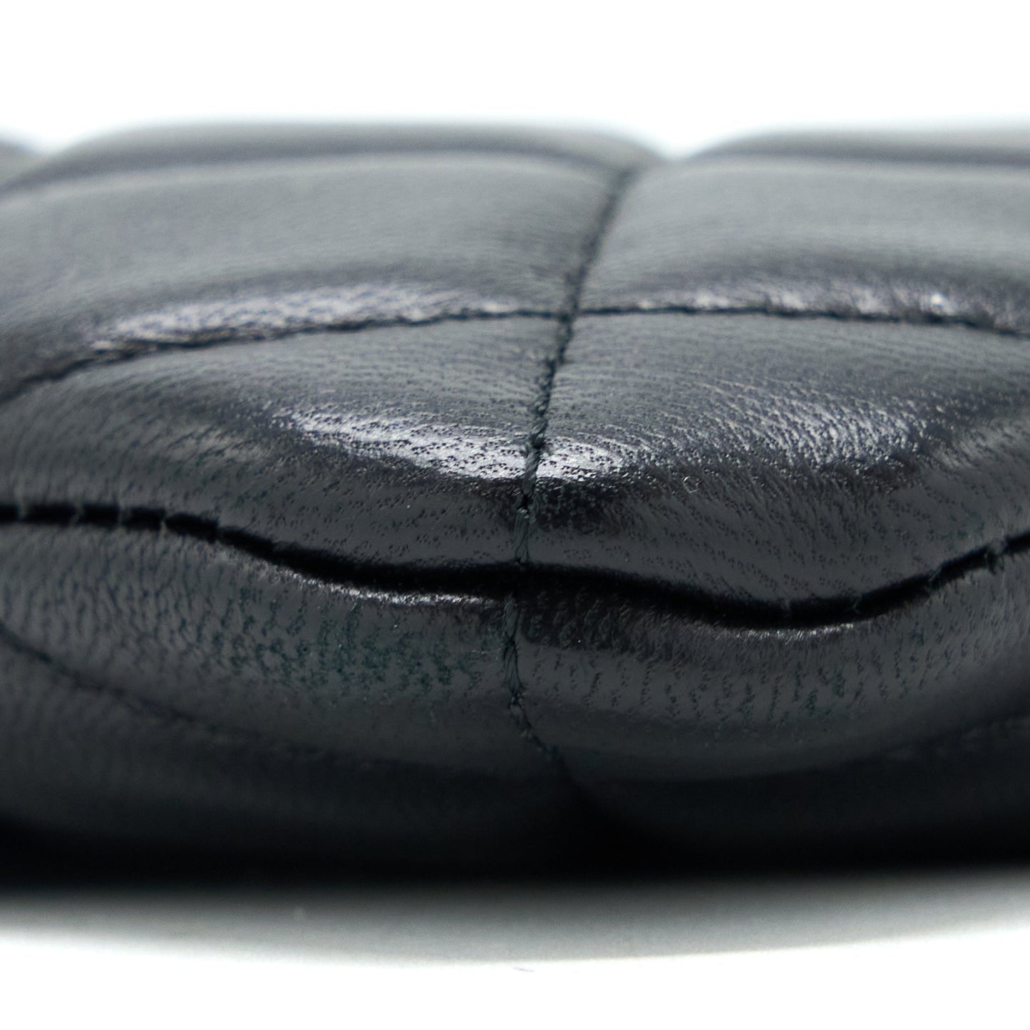 Chanel O Case Pouch Lambskin Black L