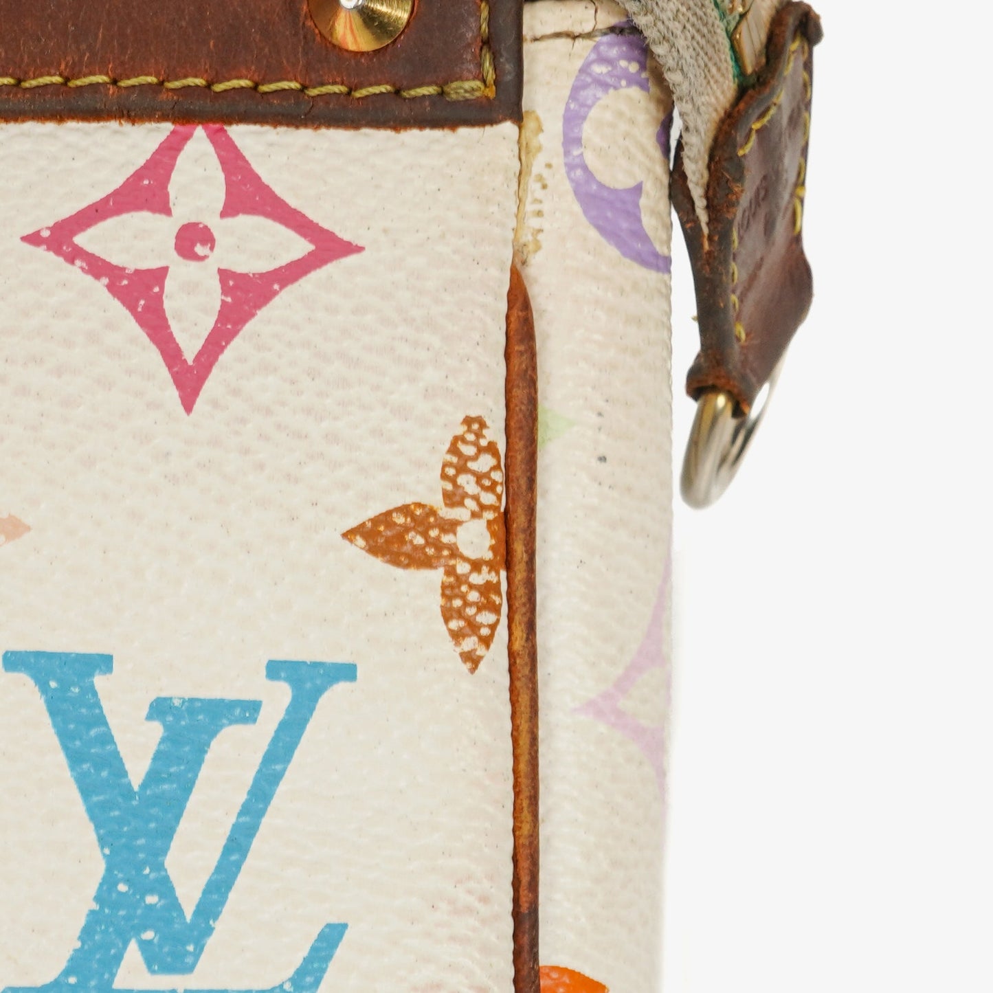 Louis Vuitton Takashi Murakami Pochette Accessoire Multicolor Clutch Handbag