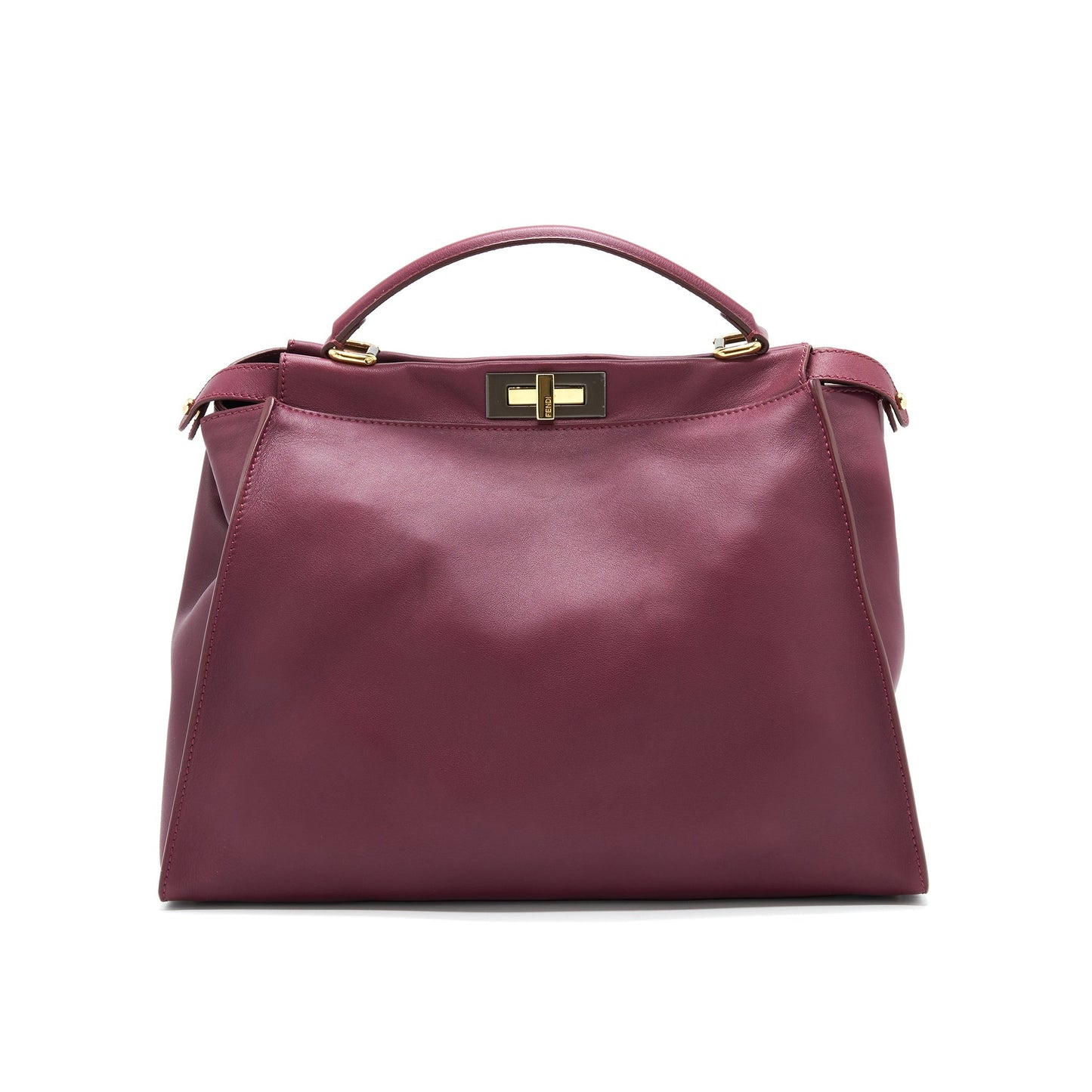 Fendi large Peekaboo Tote Purse Dark Red