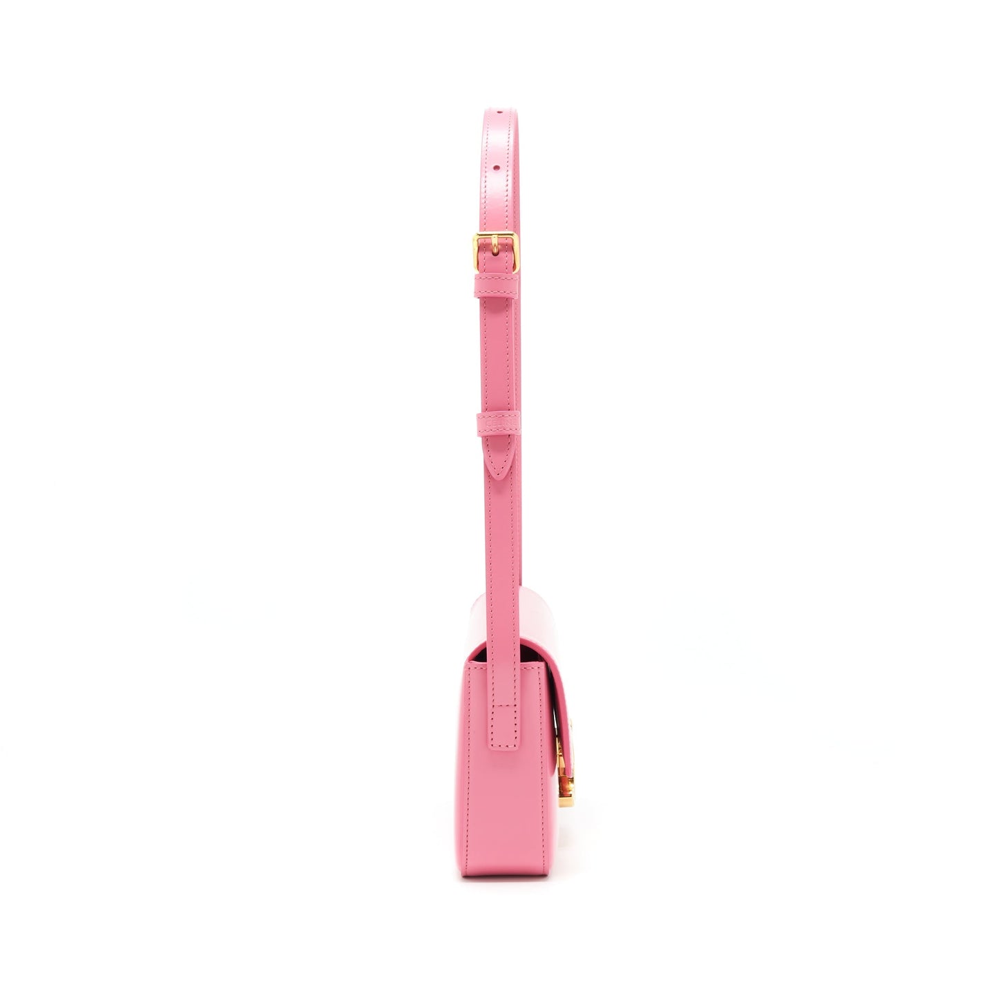 Celine Triomphe Mini Purse Calfskin Flamingo
