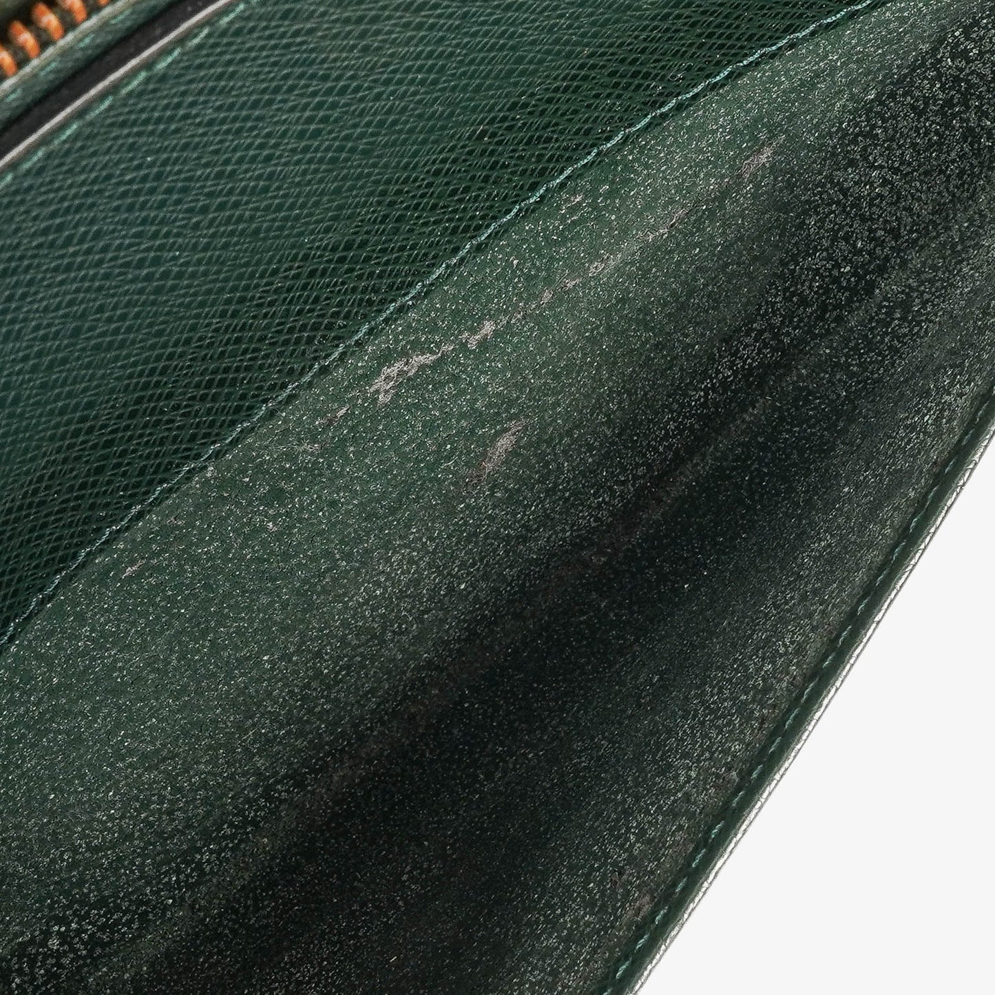 Louis Vuitton Taiga Green Leather Pochette Baikal Clutch Bag