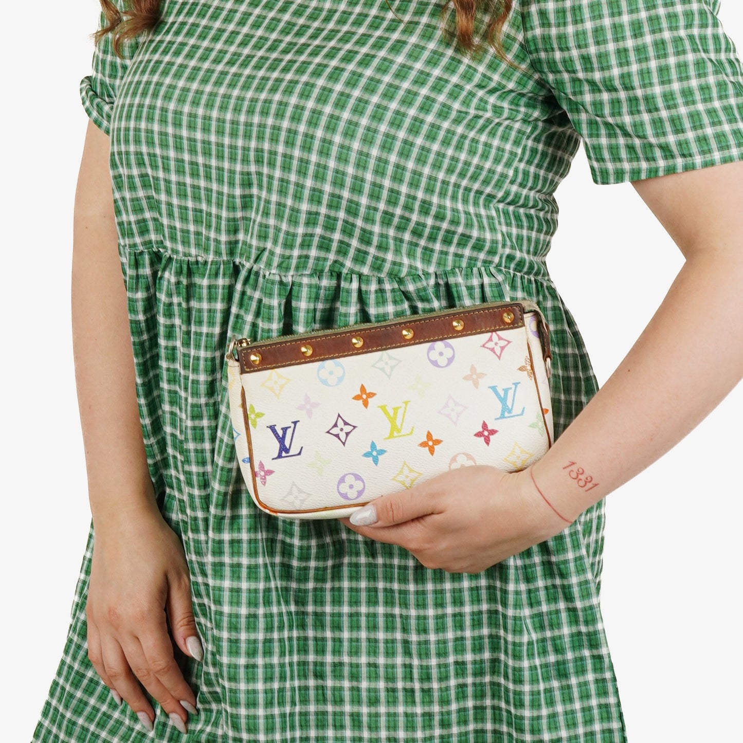Louis Vuitton Takashi Murakami Pochette Accessoire Multicolor Clutch Handbag