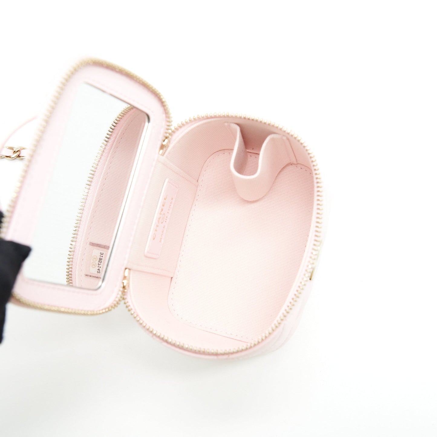 Chanel 22P Top Handle Mini Vanity With Chain Lambskin Light Pink L