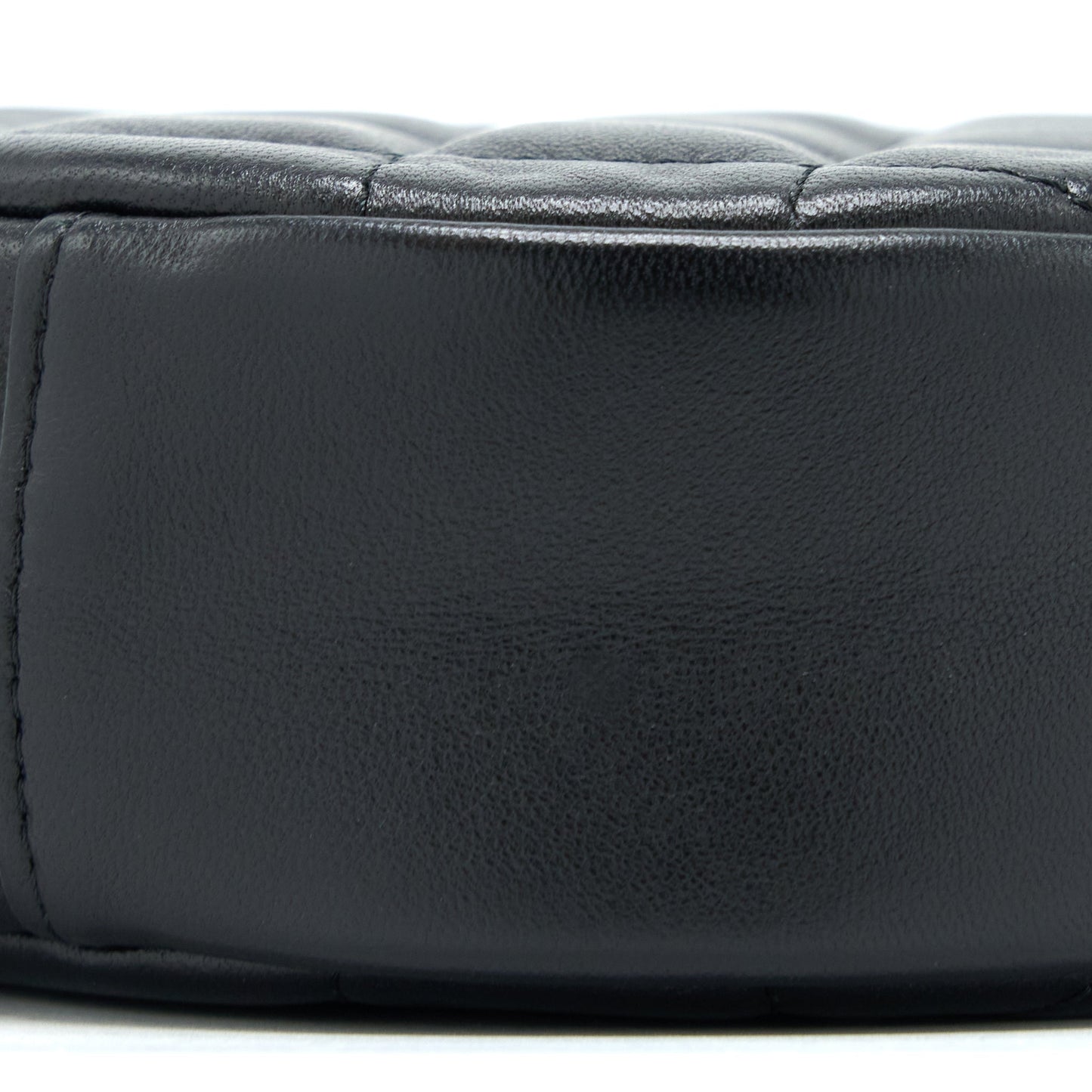 Chanel Round Clutch With Chain Lambskin Black