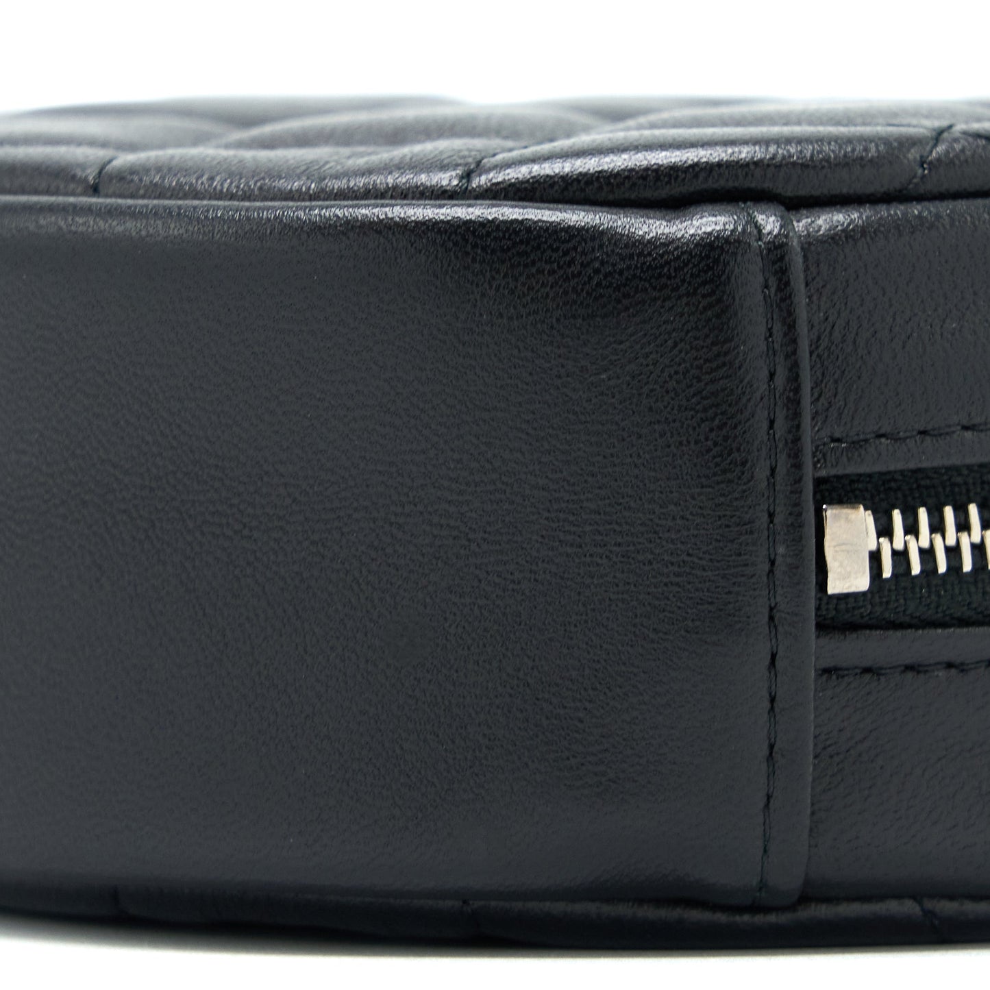 Chanel Round Clutch With Chain Lambskin Black