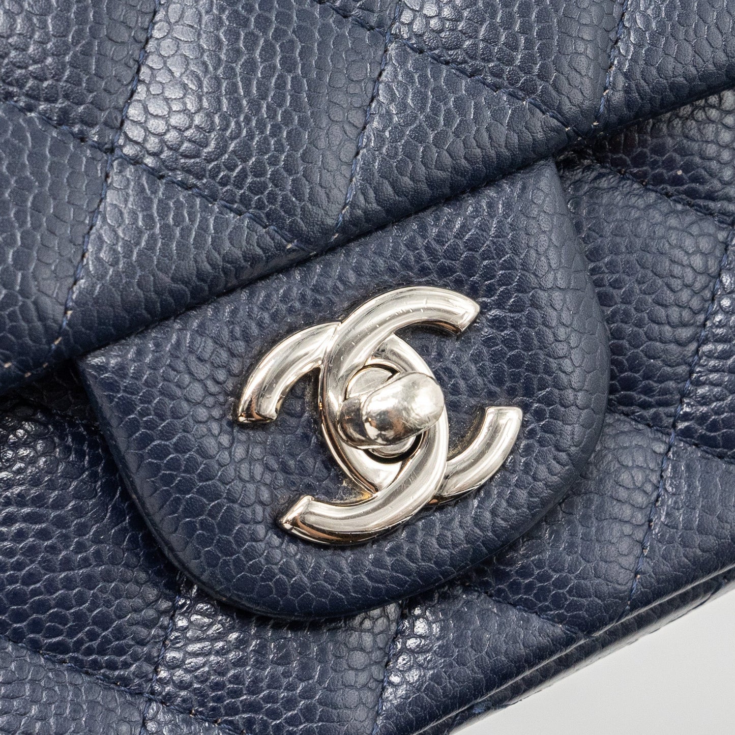 Chanel Classic Mini Rectangular Flap Bag Caviar Navy